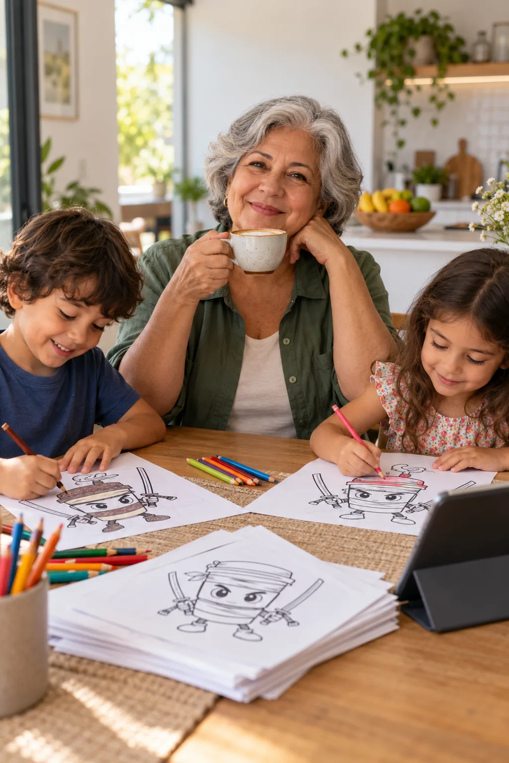 desenhos do Cappuccino Assassino para colorir — exemplo criado na Desenhos pra Colorir