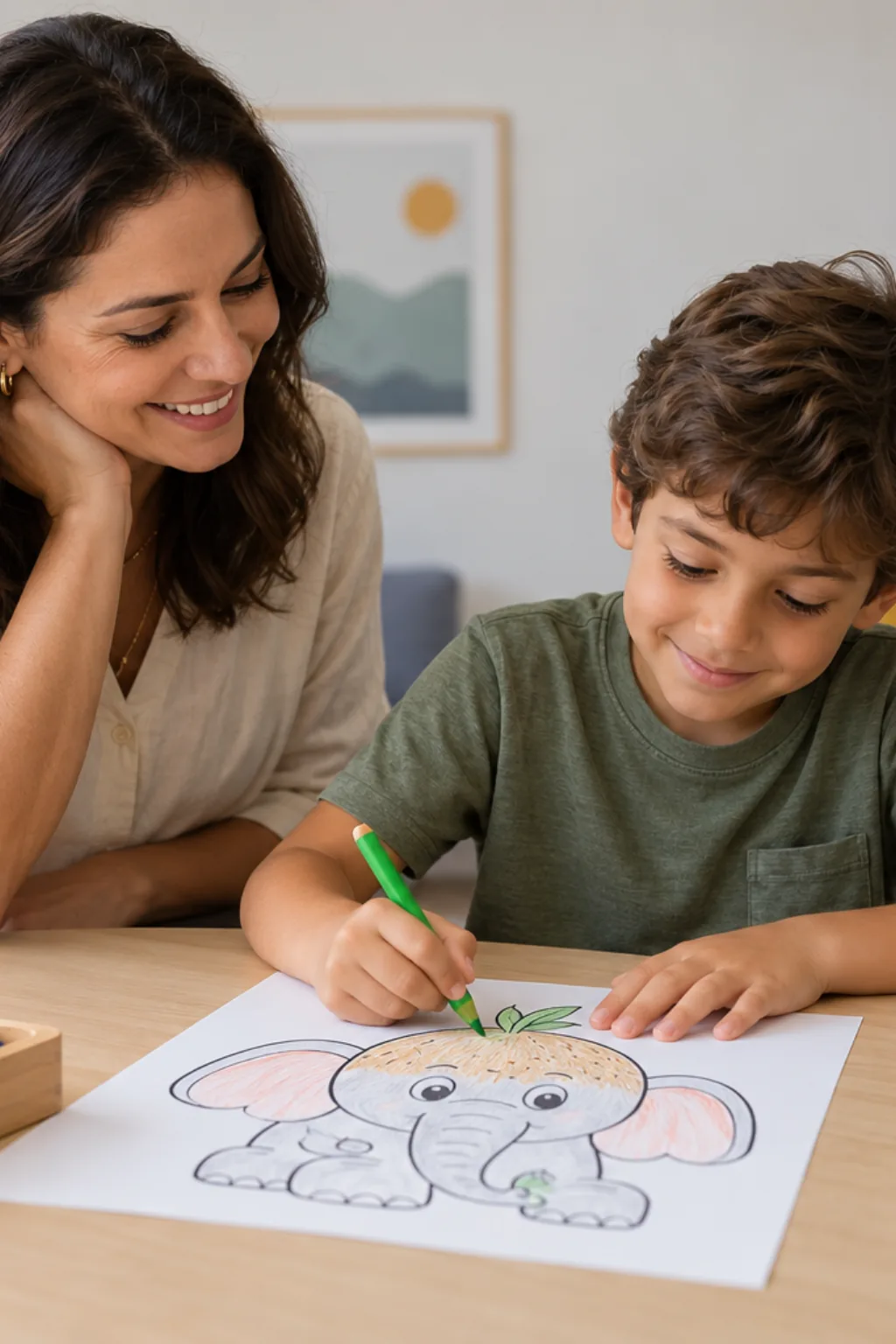 desenhos do Cocofanto Elefanto para colorir — exemplo criado na Desenhos pra Colorir