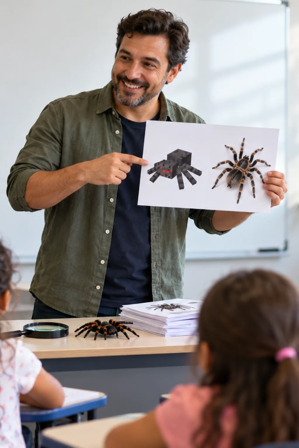 desenhos de aranha do Minecraft para colorir — exemplo criado na Desenhos pra Colorir