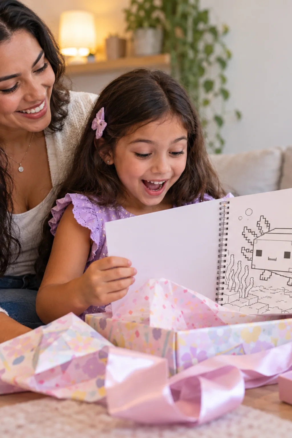 desenhos de axolote do Minecraft para colorir — exemplo criado na Desenhos pra Colorir