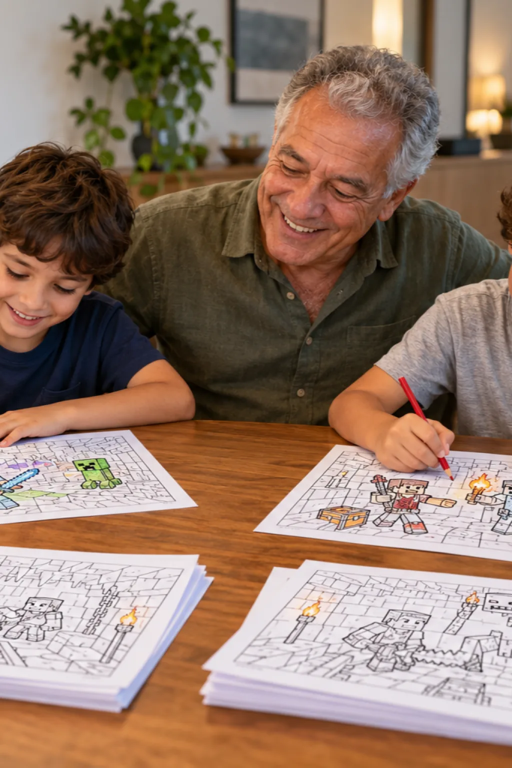 desenhos de Minecraft Dungeons para colorir — exemplo criado na Desenhos pra Colorir