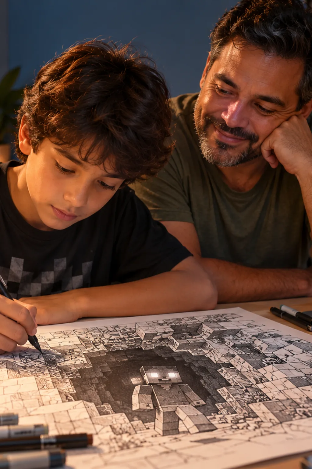 desenhos para colorir do Herobrine — exemplo criado na Desenhos pra Colorir