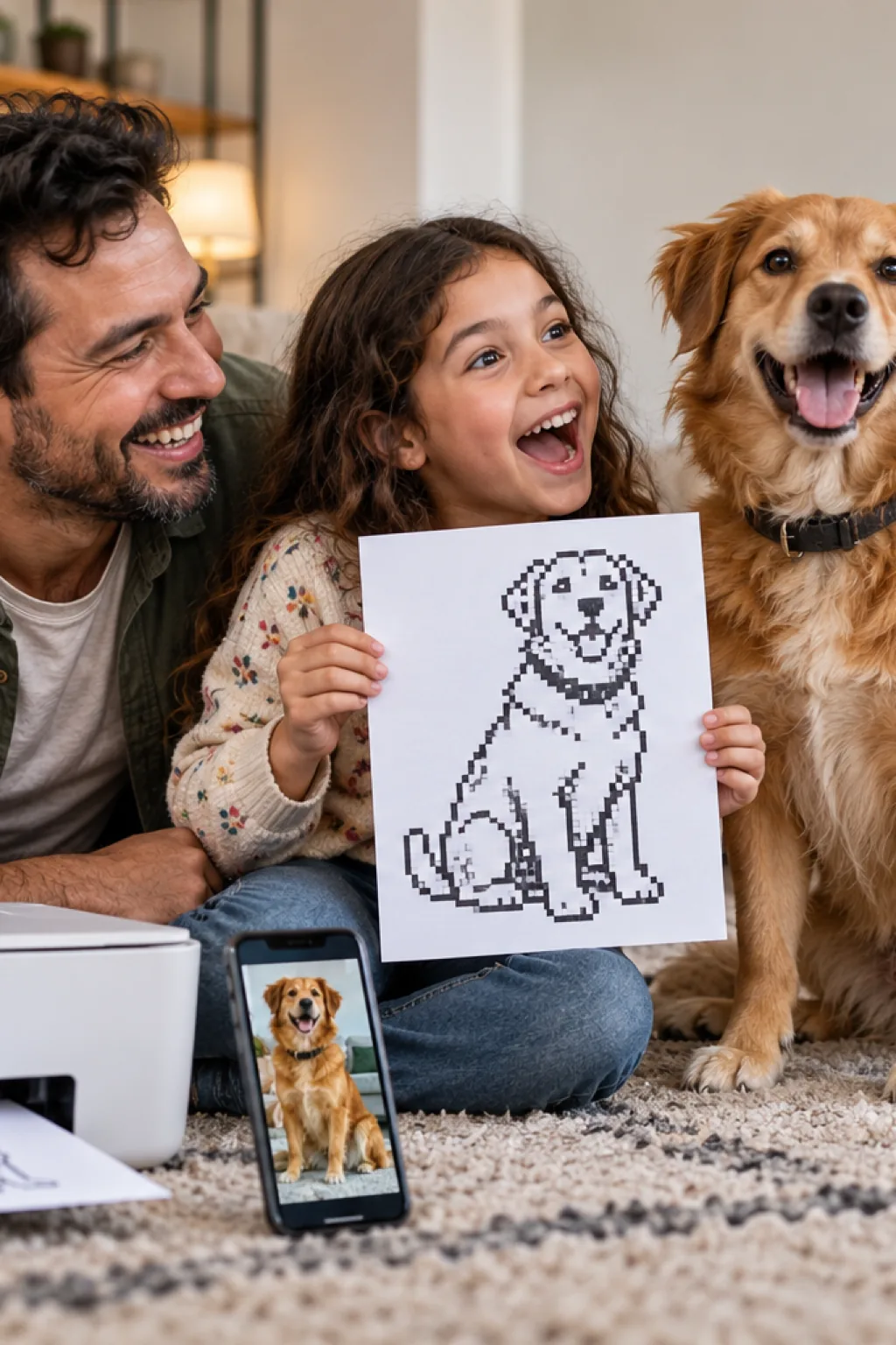 desenhos de lobo do Minecraft para colorir — exemplo criado na Desenhos pra Colorir