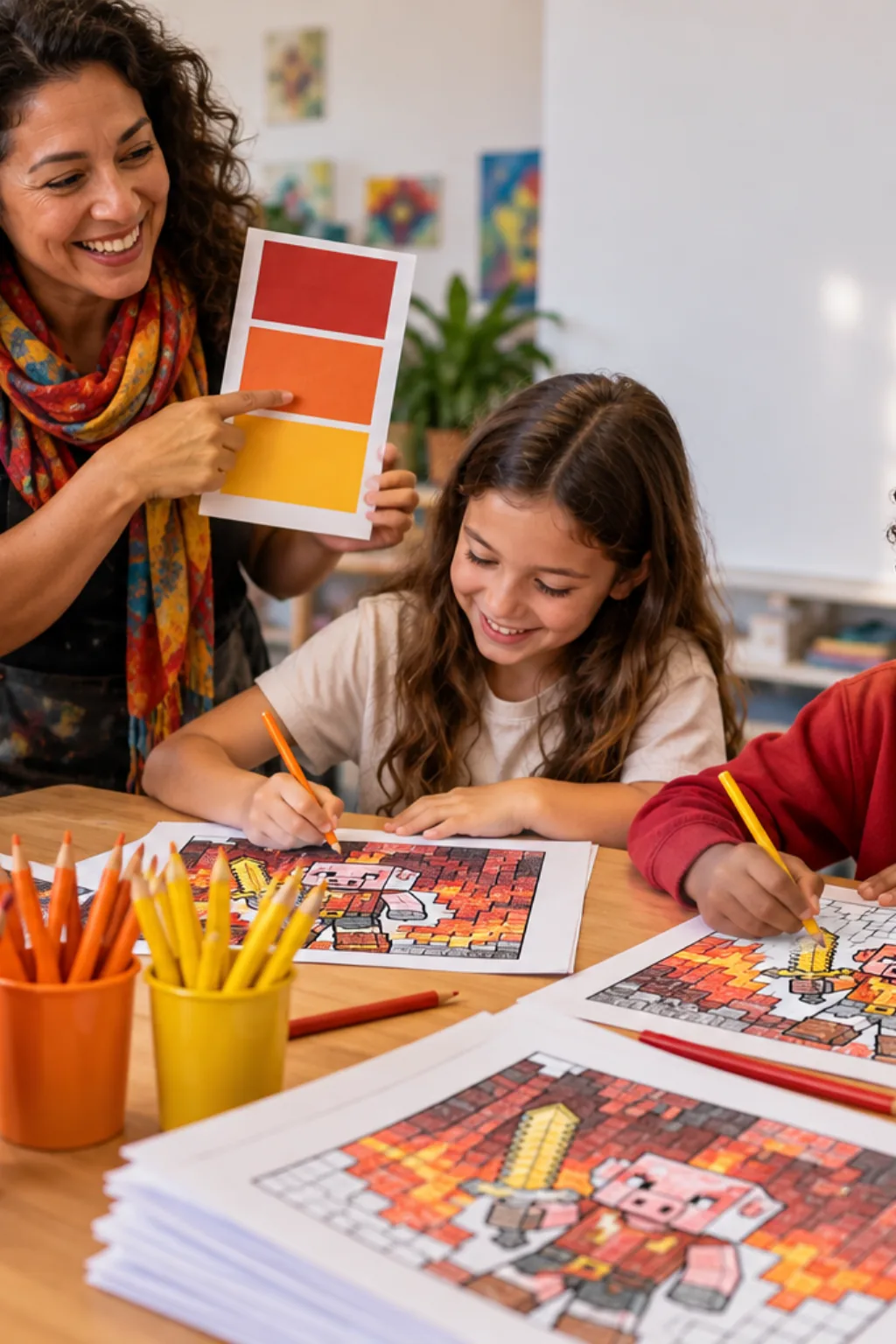 desenhos do Piglin de Minecraft para colorir — exemplo criado na Desenhos pra Colorir