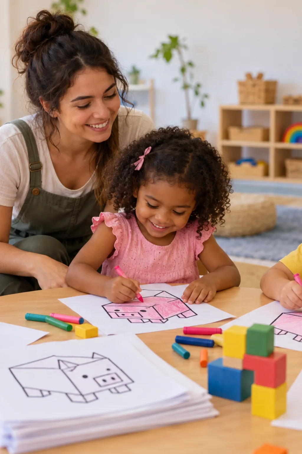 desenhos de porco do Minecraft para colorir — exemplo criado na Desenhos pra Colorir