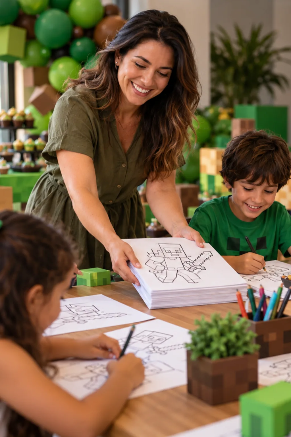 desenhos do Steve de Minecraft para colorir — exemplo criado na Desenhos pra Colorir