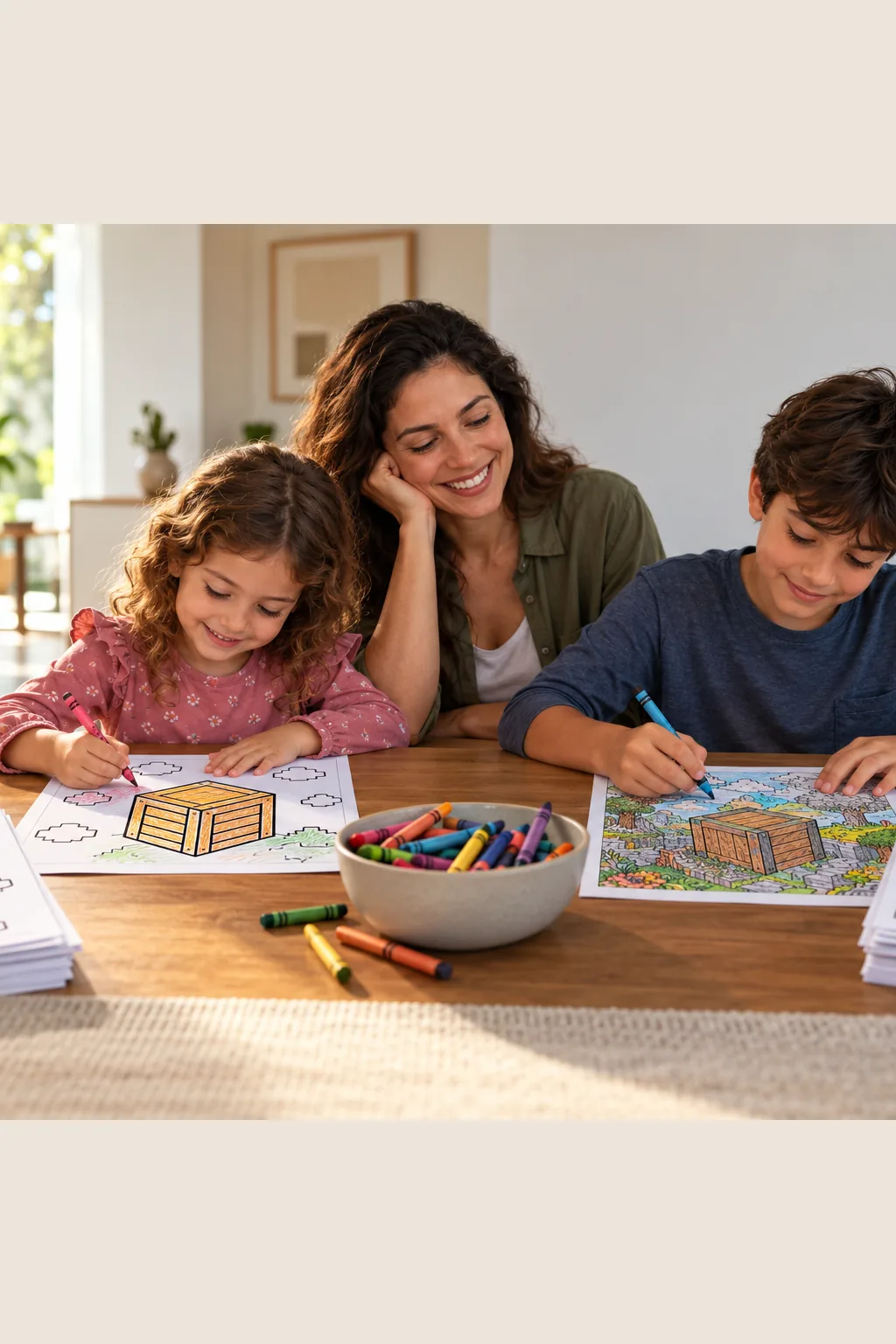 desenhos de TNT do Minecraft para colorir — exemplo criado na Desenhos pra Colorir