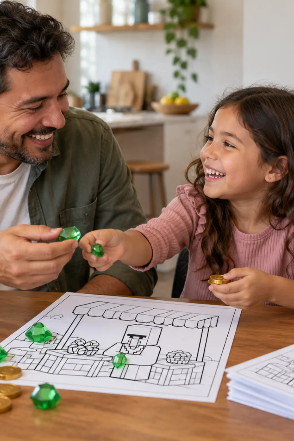 desenhos do Villager de Minecraft para colorir — exemplo criado na Desenhos pra Colorir