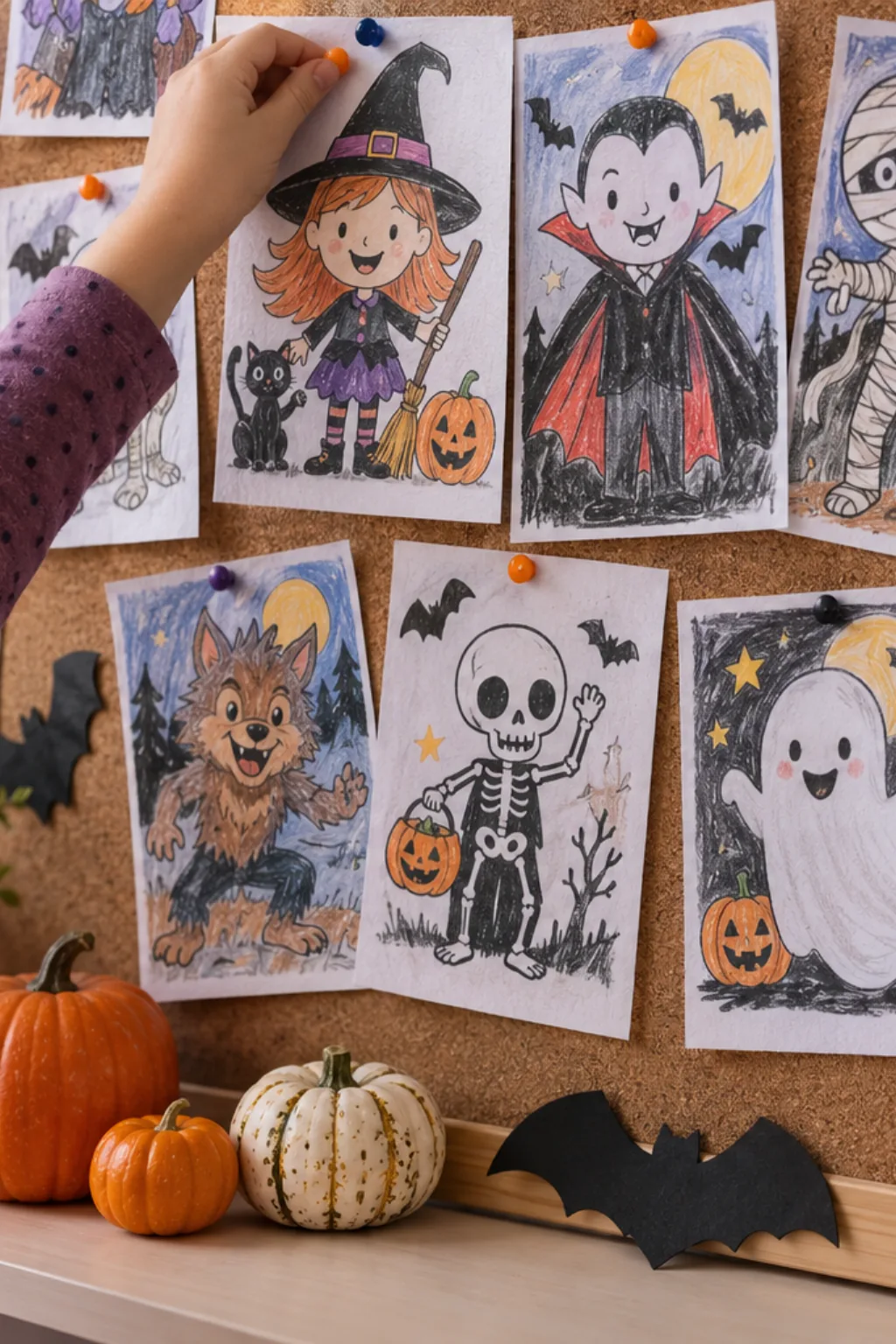Desenhos de Monstros de Halloween para Colorir - Depois