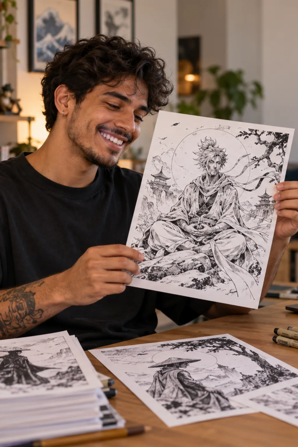 desenhos de Ashura para colorir — exemplo criado na Desenhos pra Colorir