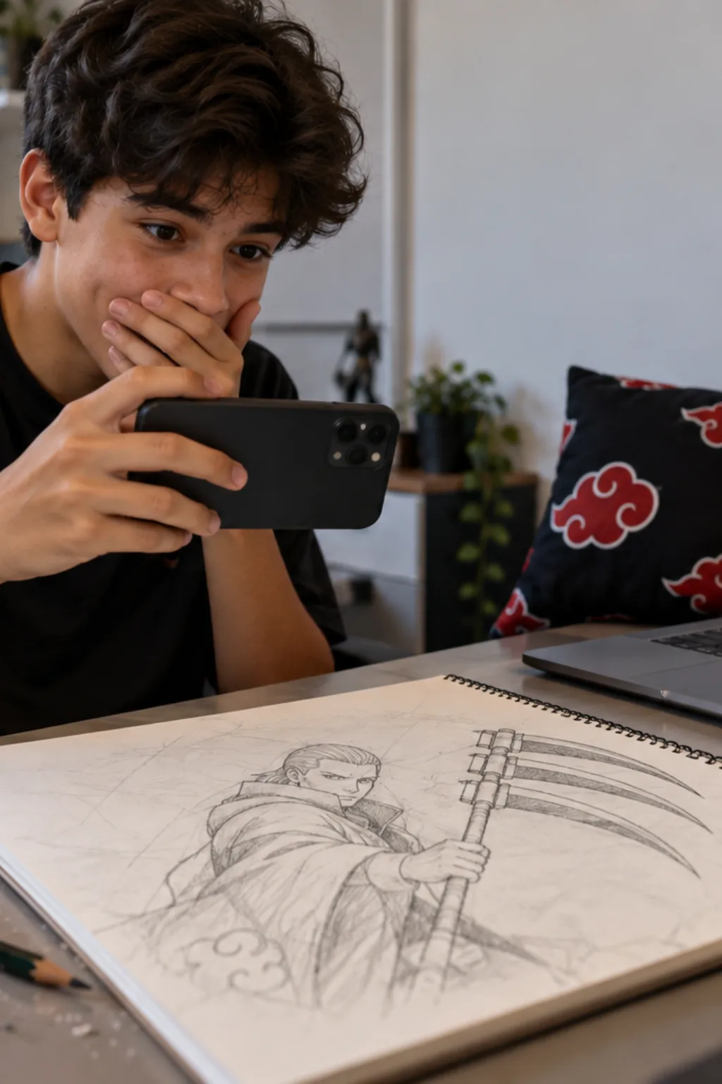 desenhos do Hidan para colorir — exemplo criado na Desenhos pra Colorir