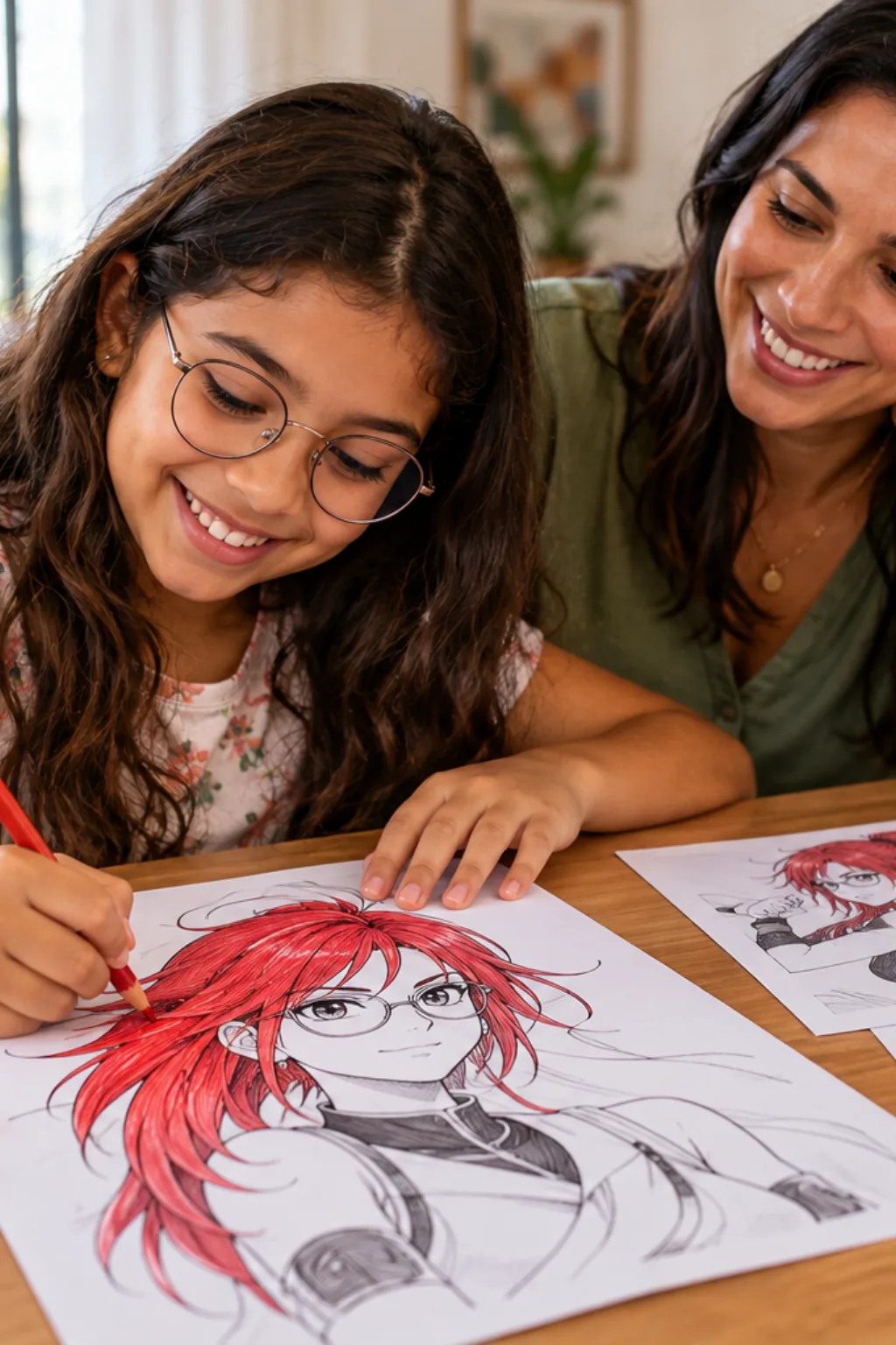 desenhos da Karin Uzumaki para colorir — exemplo criado na Desenhos pra Colorir