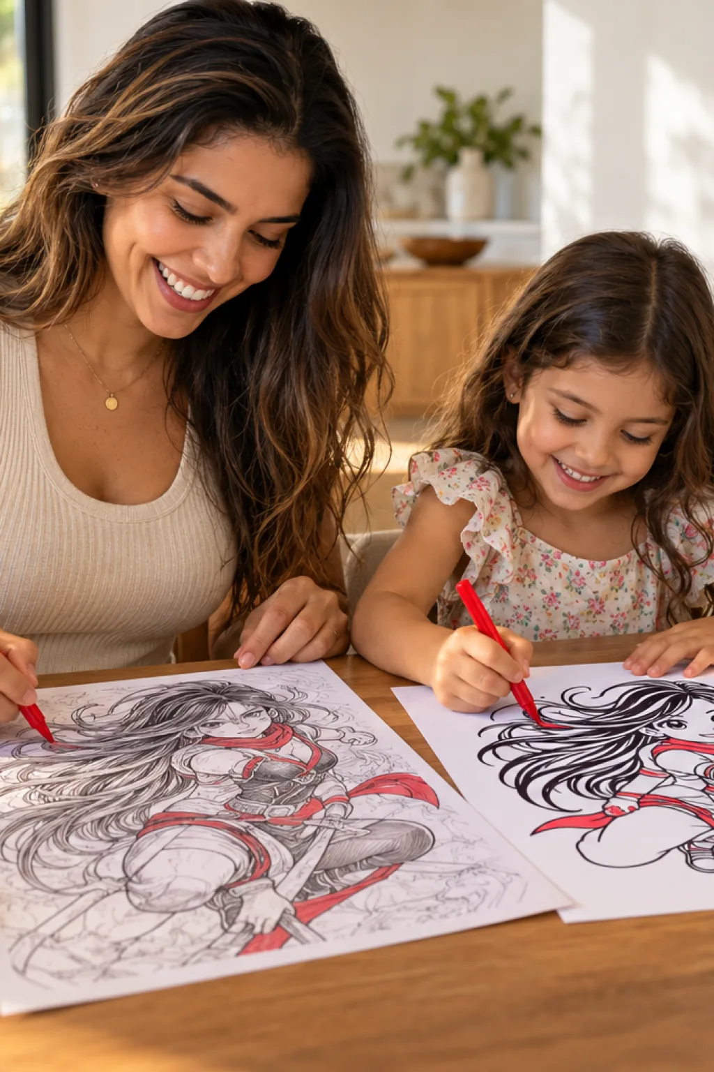 desenhos da Kushina Uzumaki para colorir — exemplo criado na Desenhos pra Colorir