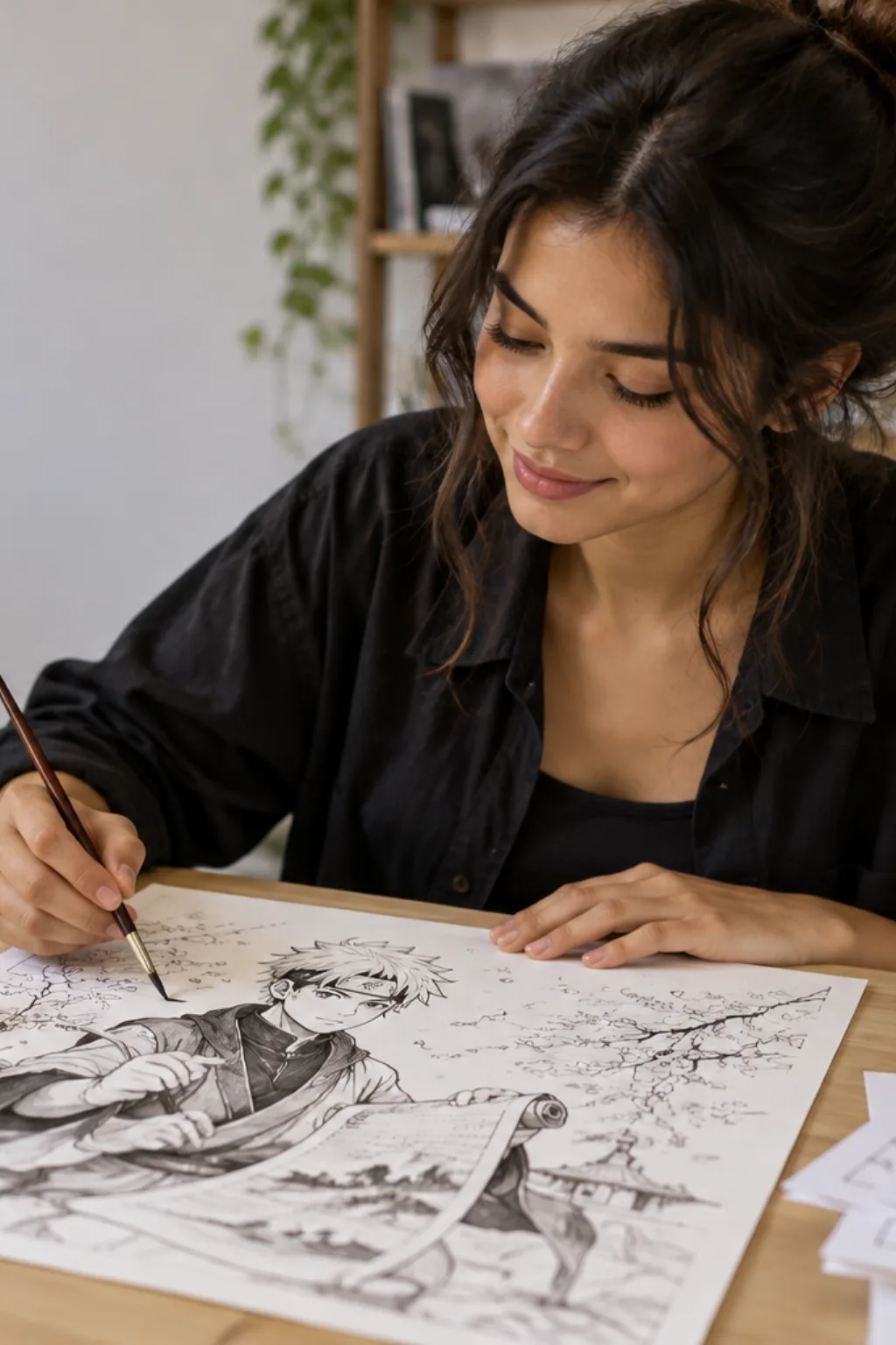 desenhos do Sai para colorir — exemplo criado na Desenhos pra Colorir
