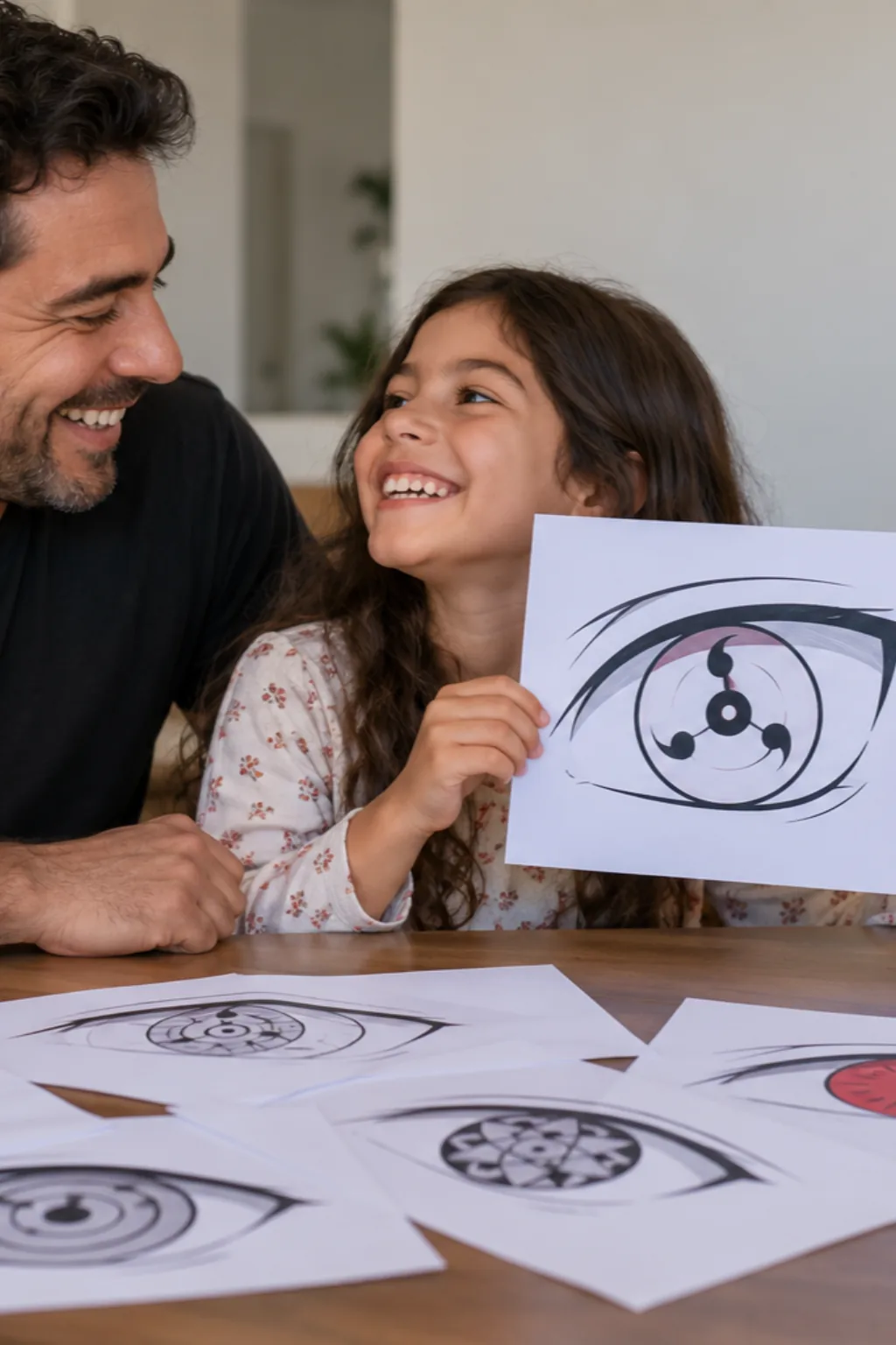 desenho de sharingan para colorir — exemplo criado na Desenhos pra Colorir