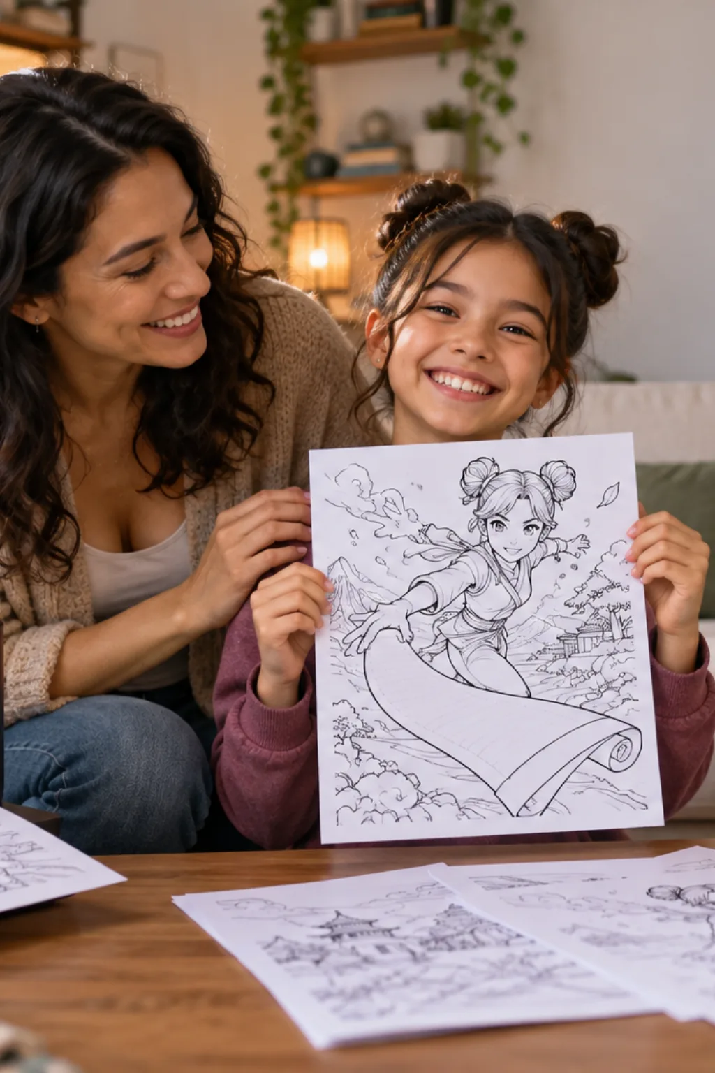 desenhos da tenten para colorir — exemplo criado na Desenhos pra Colorir