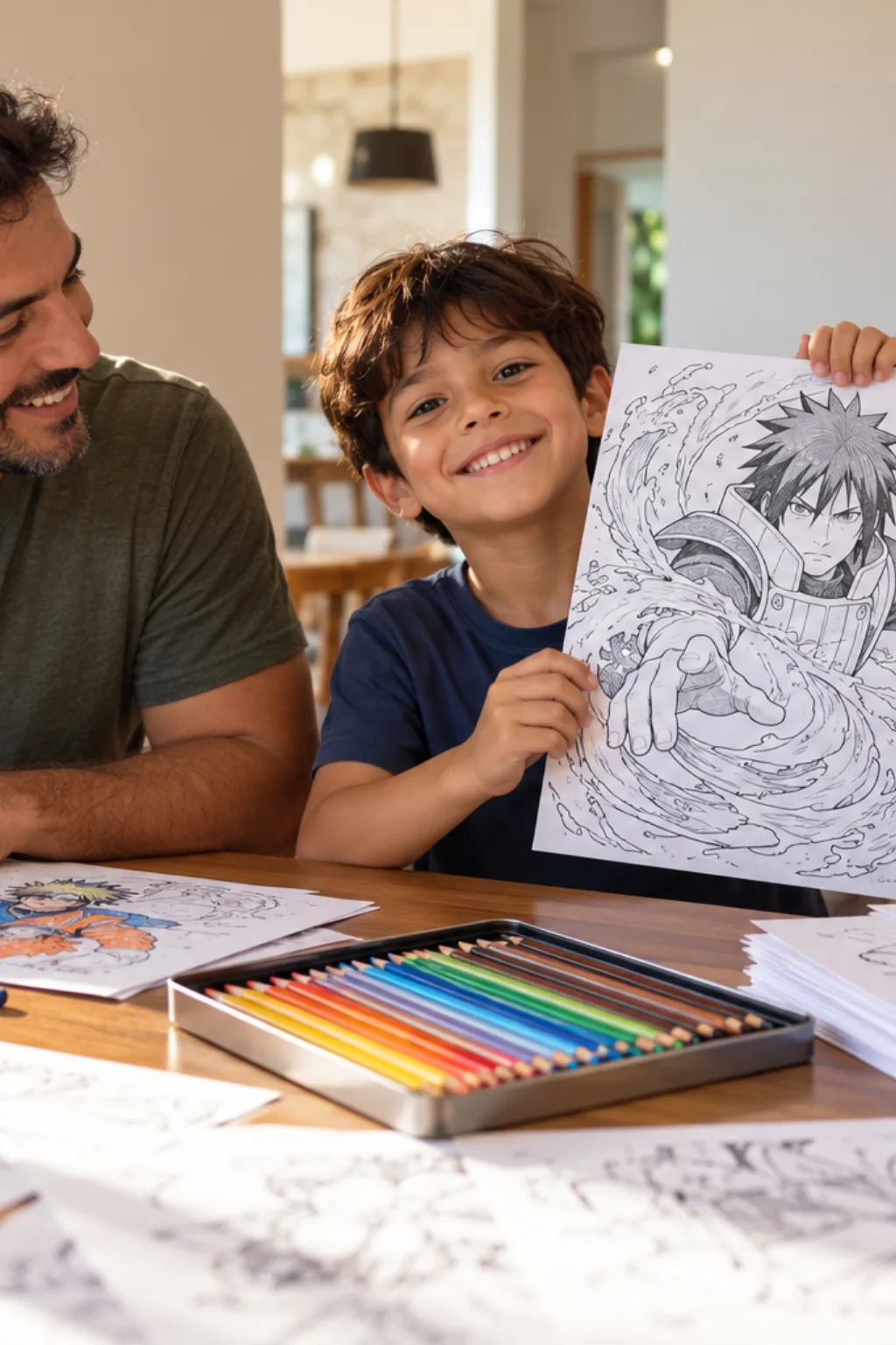 desenho do tobirama para colorir — exemplo criado na Desenhos pra Colorir