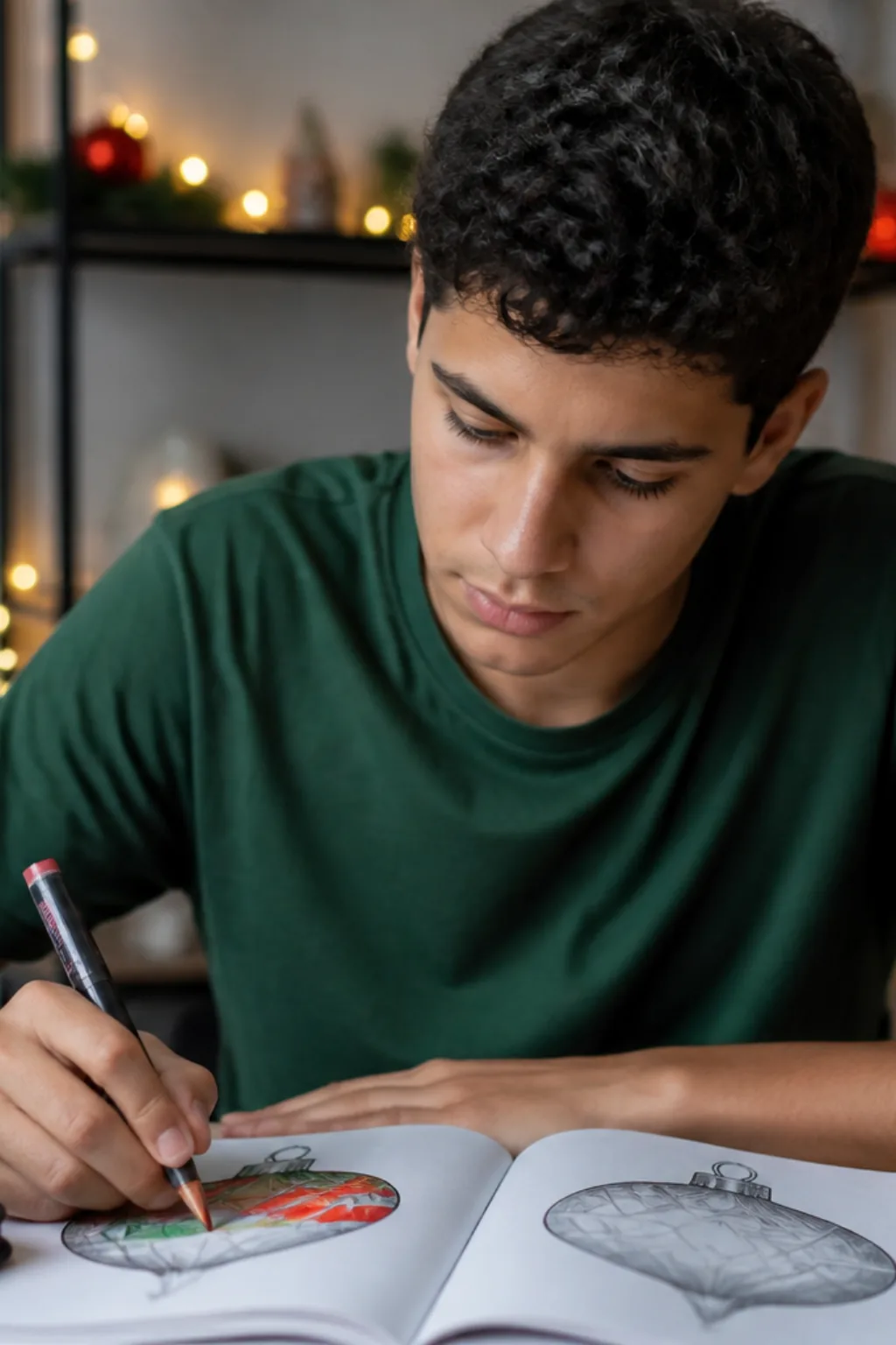 desenhos de natal em 3D para colorir - 1