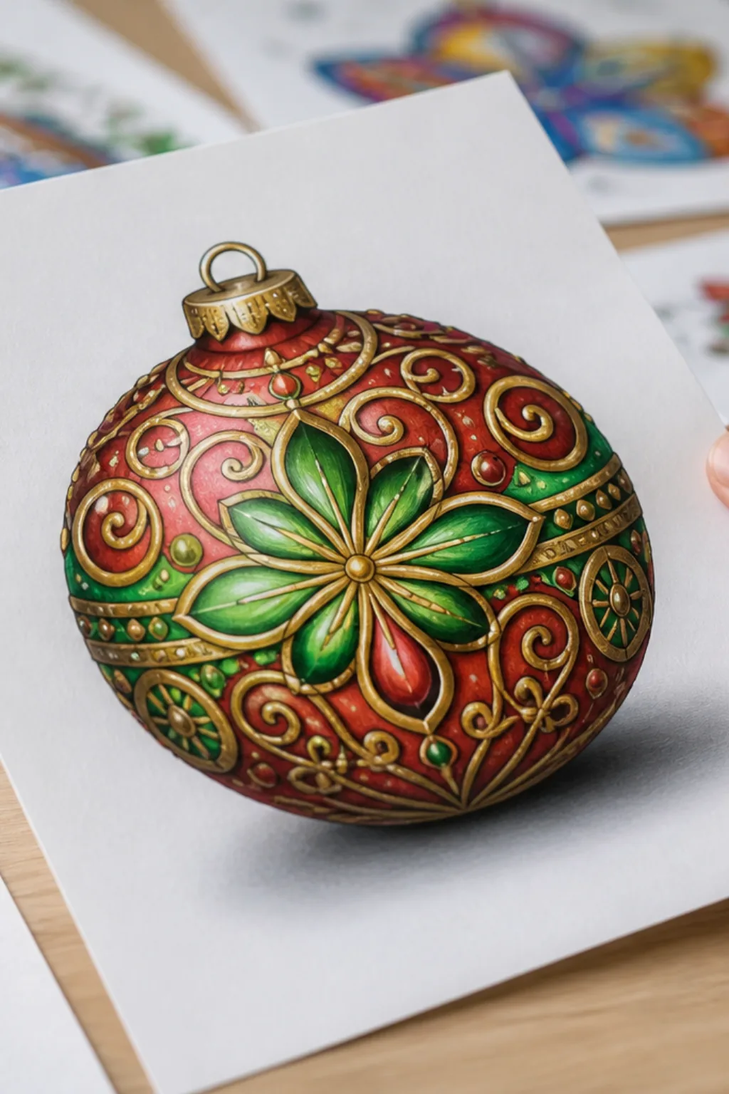 desenhos de natal em 3D para colorir - 2