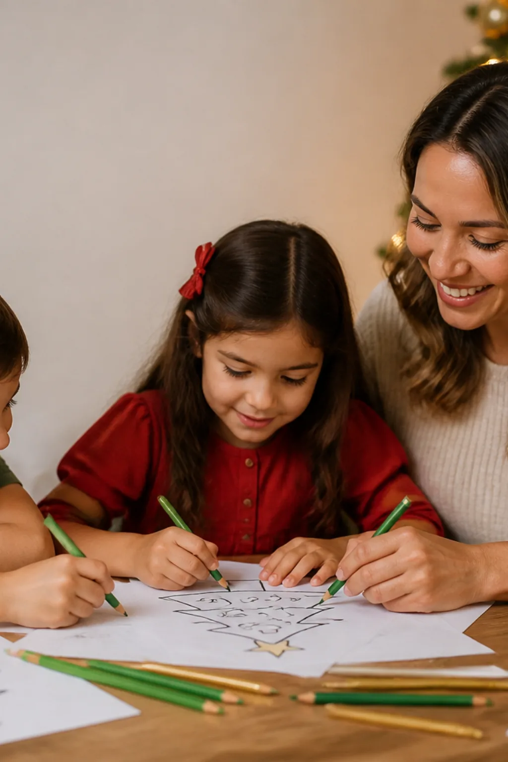 desenhos de árvore de natal para colorir - 1