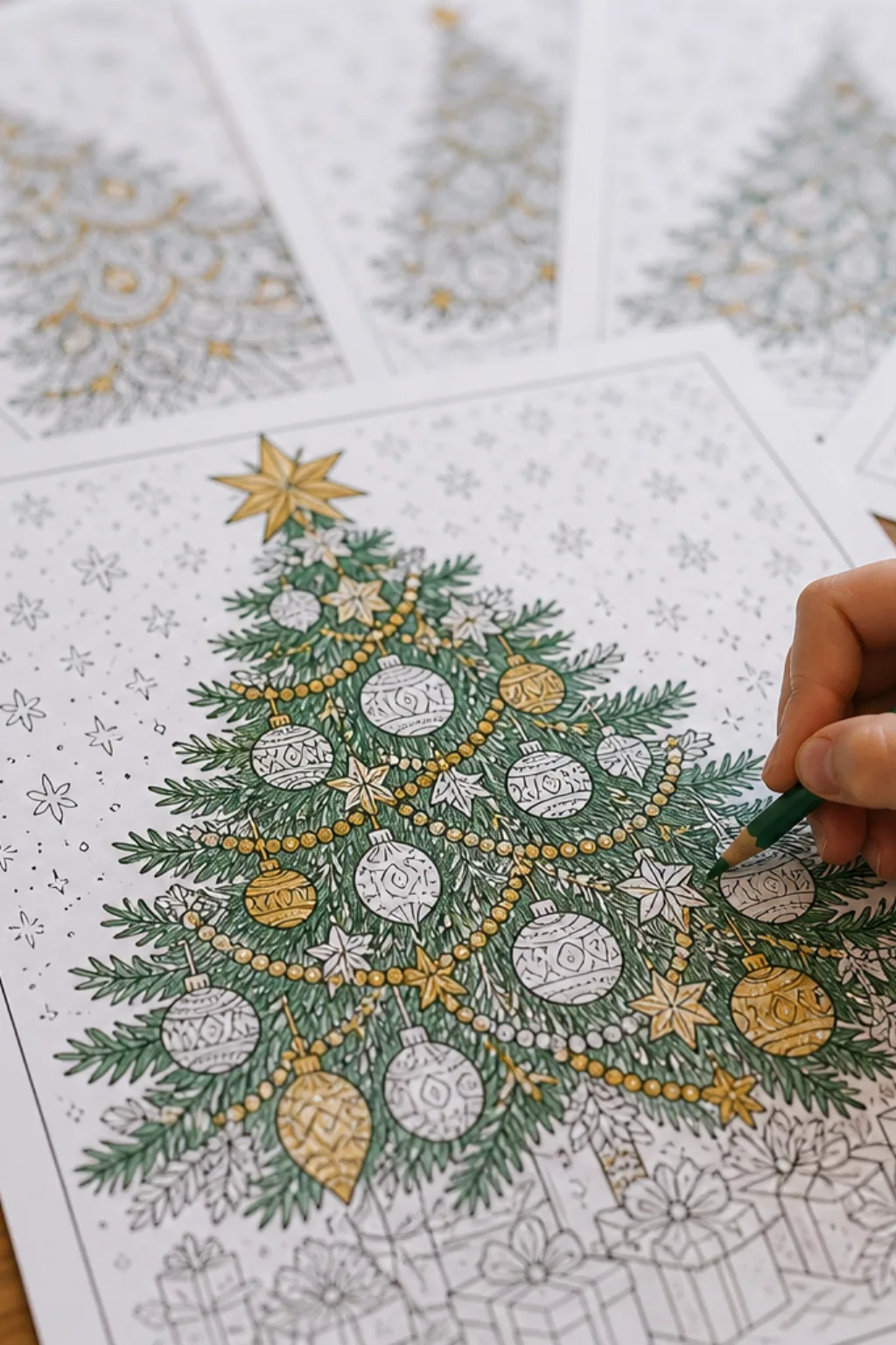 desenhos de árvore de natal para colorir - 2