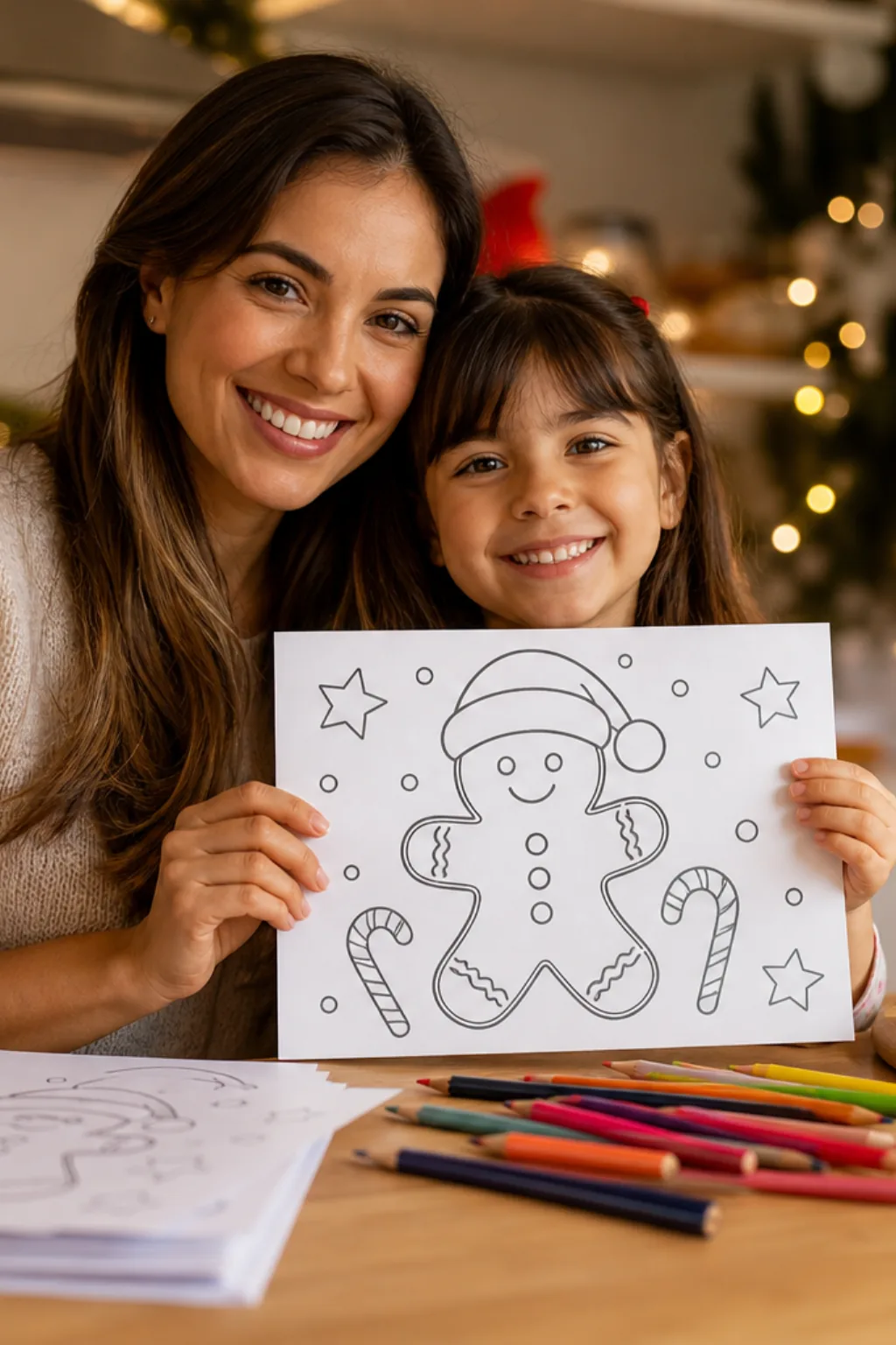 desenhos de biscoito de natal para colorir - 1