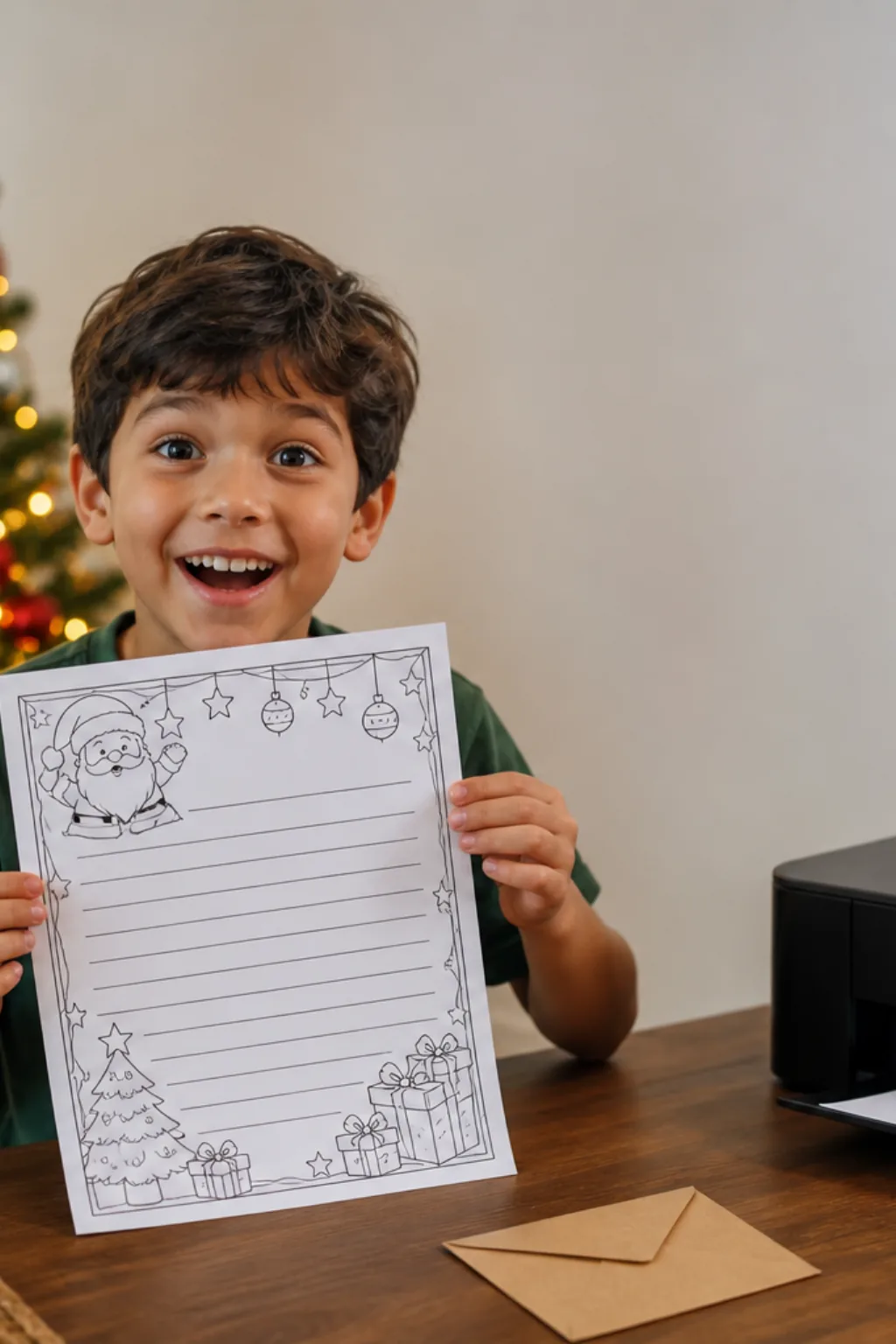 cartas para o papai noel para colorir - 1
