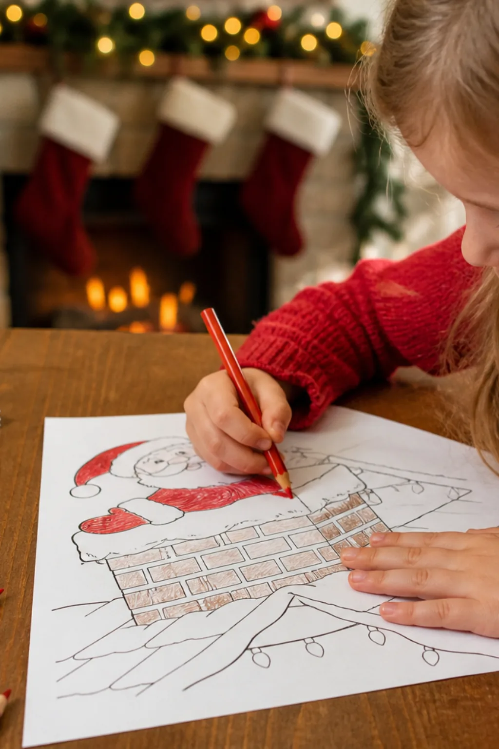 desenhos de chaminé de natal para colorir - 2