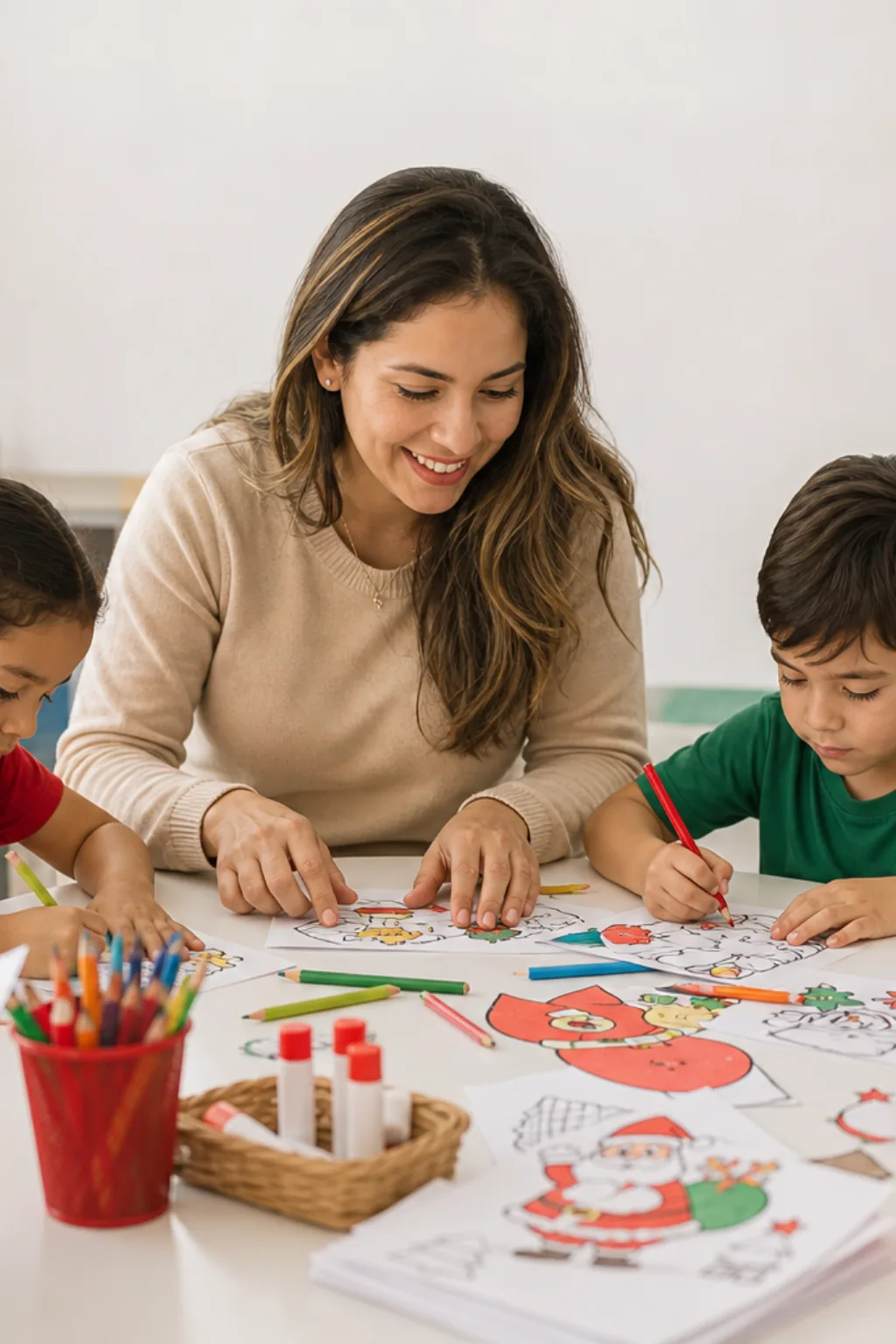 desenhos de natal para colorir e fazer colagem - 1