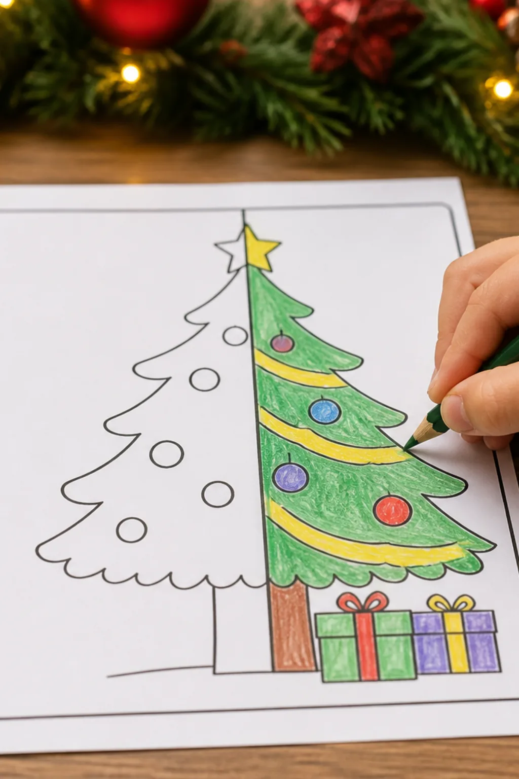 desenhos de natal para completar e colorir - 2