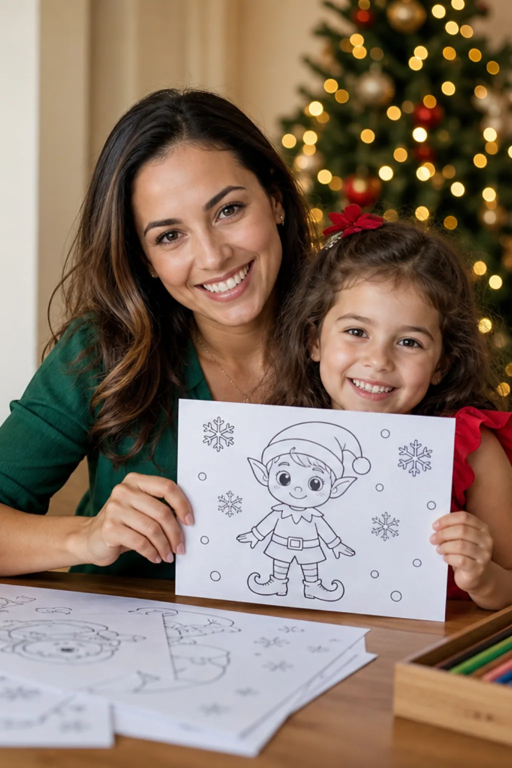 desenhos de duende de natal para colorir - 1