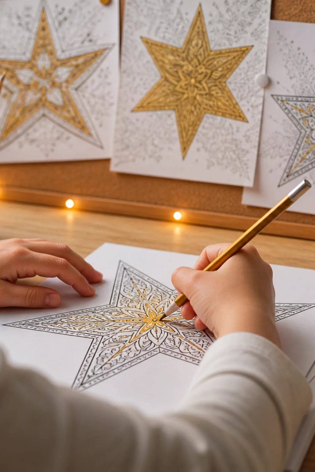 desenhos de estrela de natal para colorir - 2