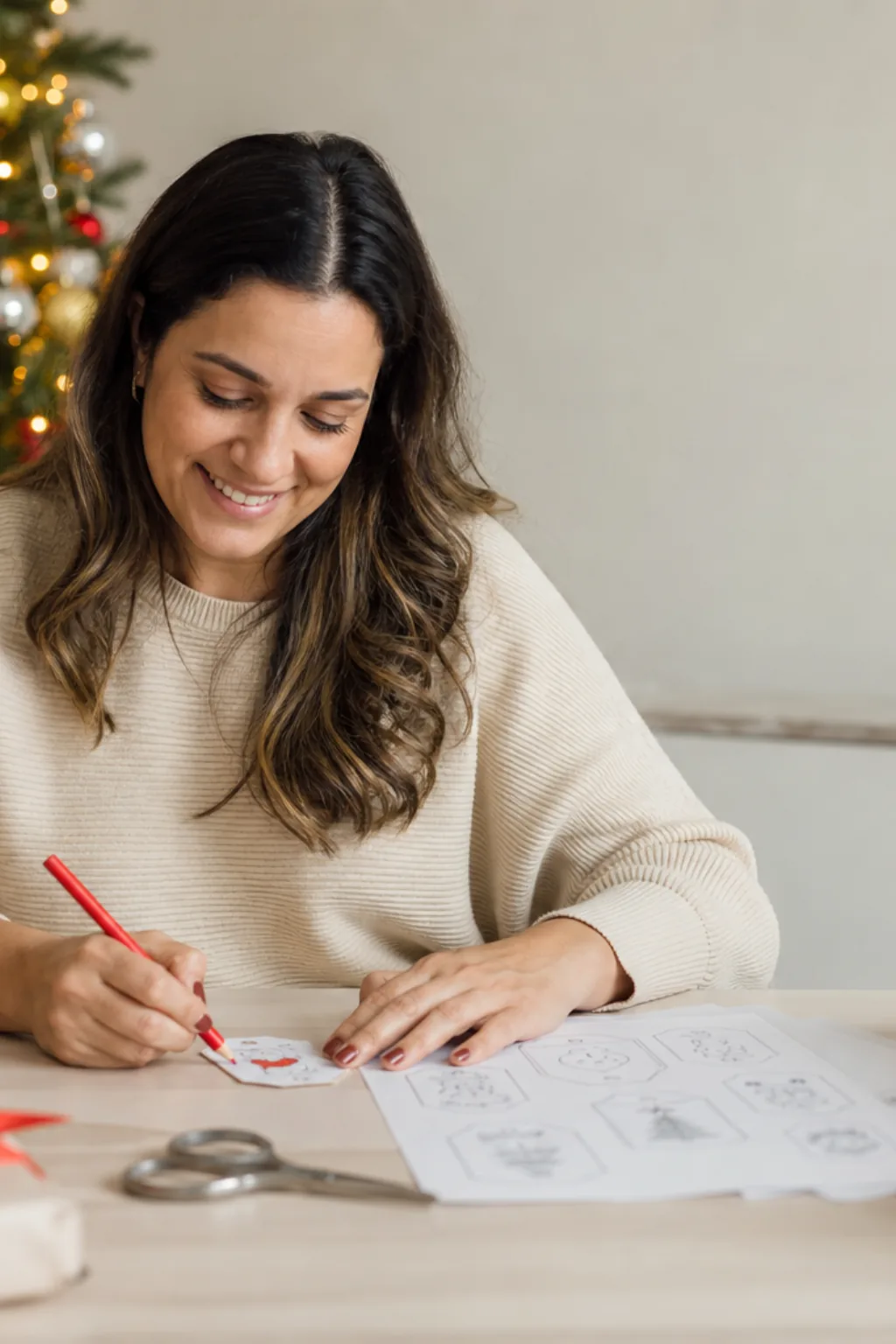 etiquetas de natal para colorir - 1