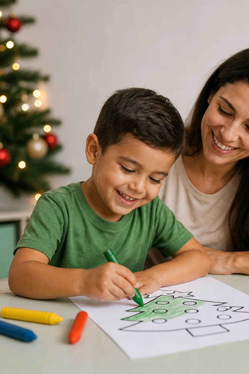 desenhos fáceis de natal para colorir - 1