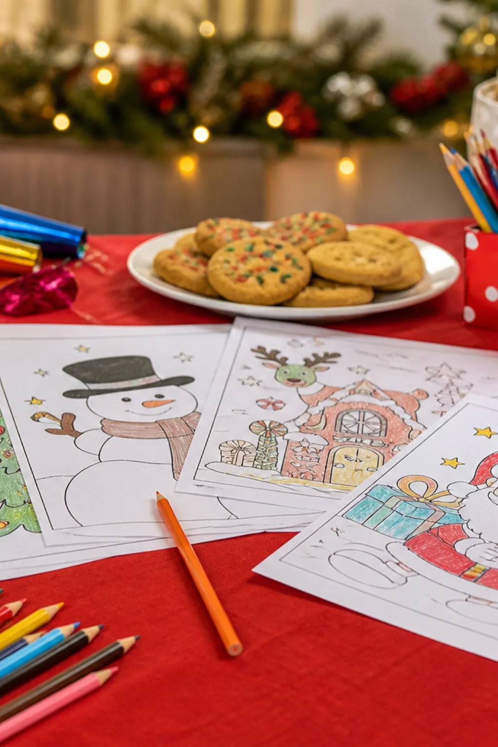 desenhos de festa de natal para colorir - 2