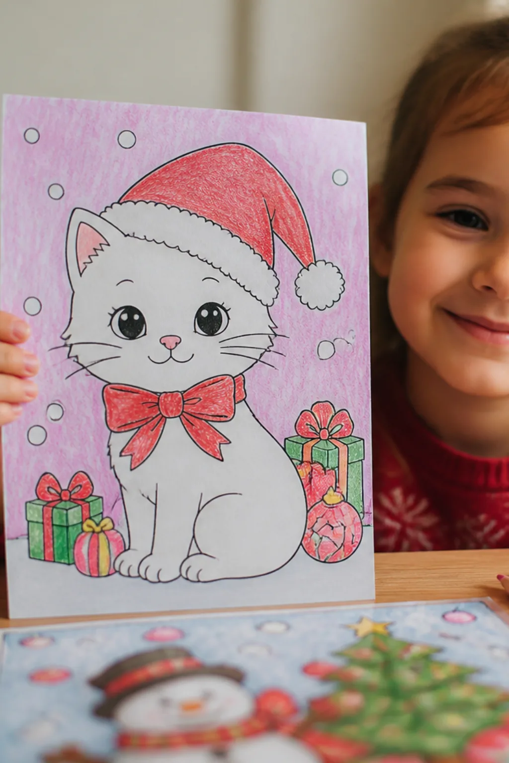 desenhos da Hello Kitty no Natal para colorir - 2