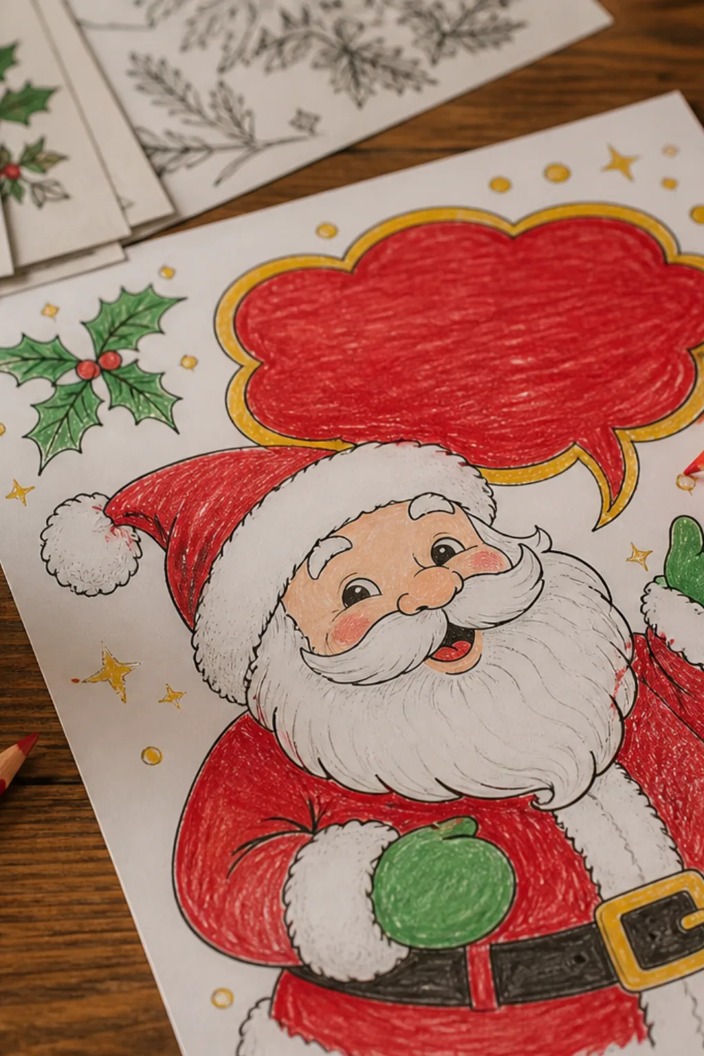 desenhos com a frase Ho Ho Ho para colorir - 2