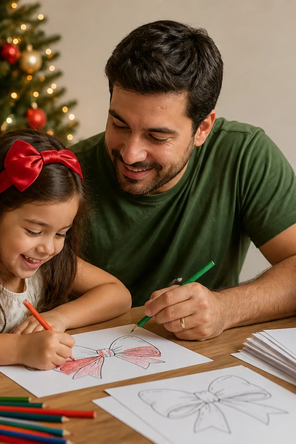 desenhos de laço de natal para colorir - 1