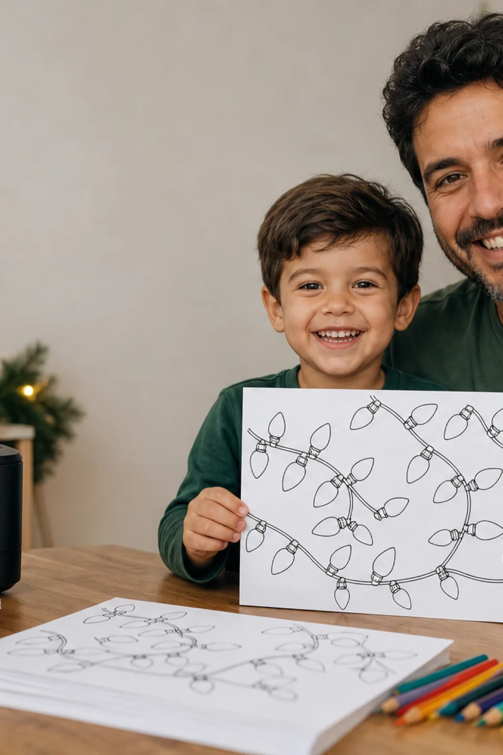 desenhos de luzes de natal para colorir - 1