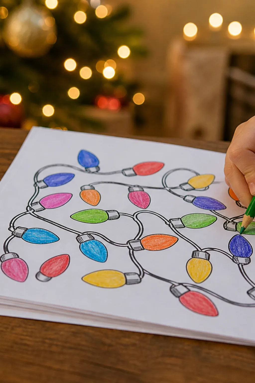 desenhos de luzes de natal para colorir - 2