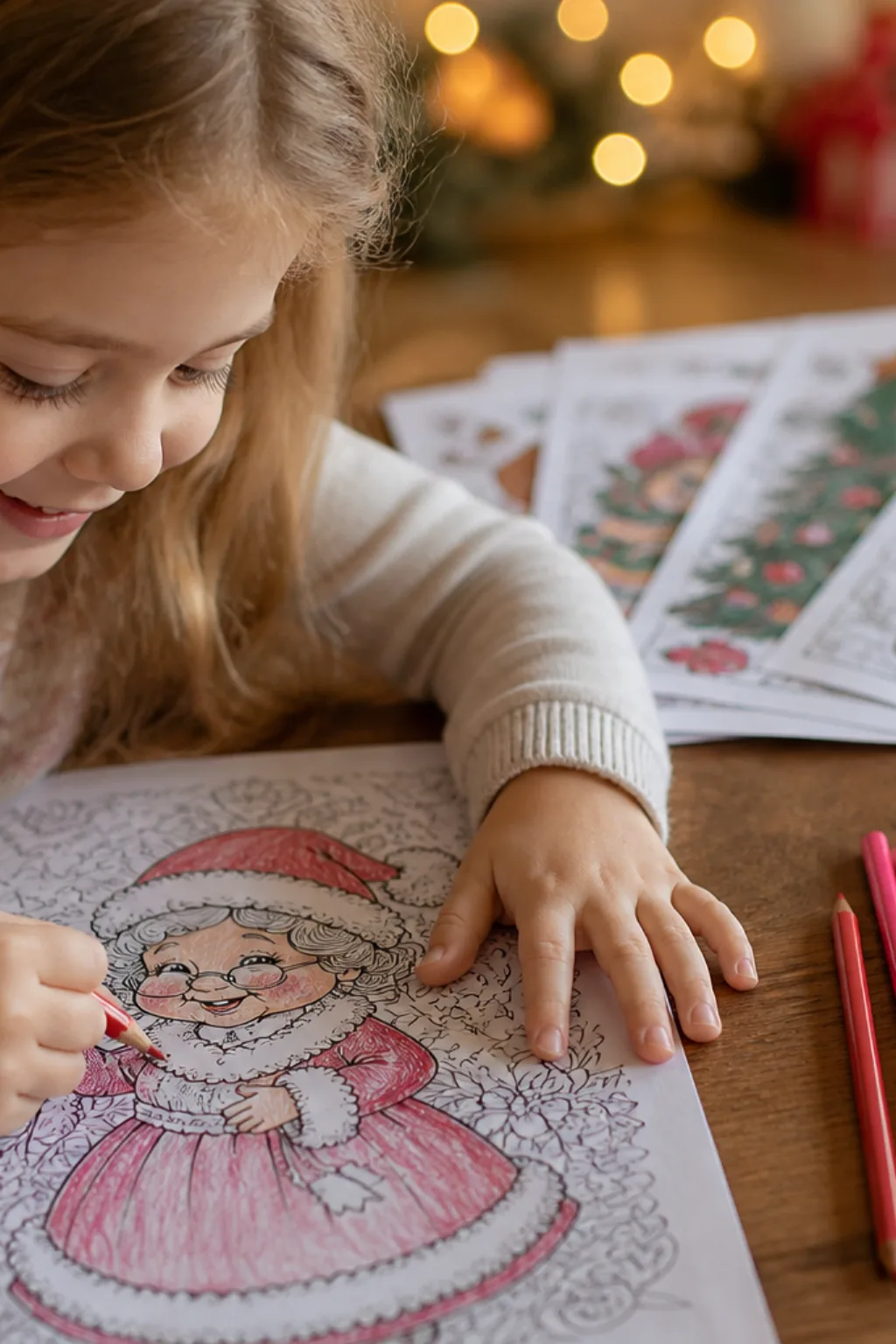 desenhos da mamãe noel para colorir - 2