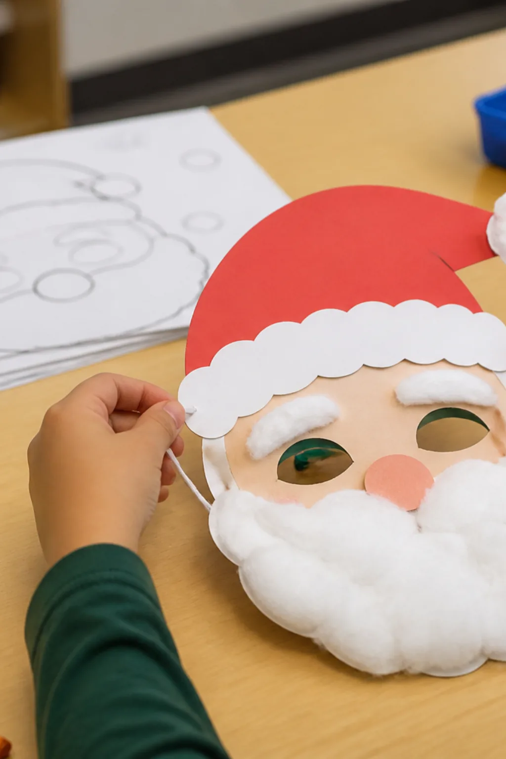 máscaras do Papai Noel para colorir - 2