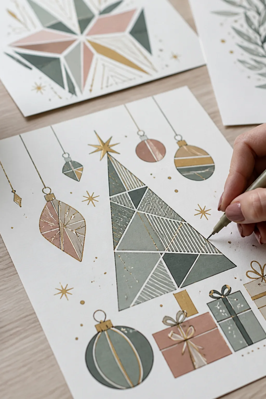 desenhos modernos de natal para colorir - 2