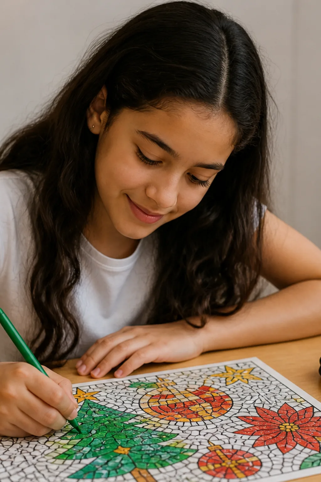 Mosaicos de Natal para colorir - 1