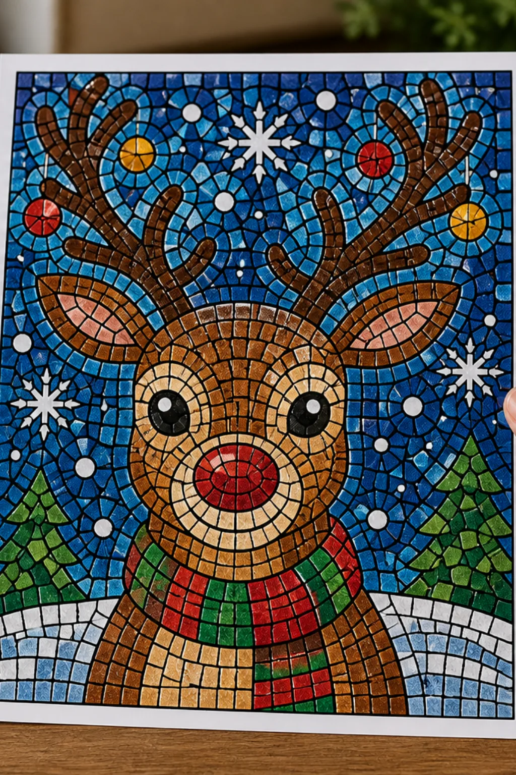 Mosaicos de Natal para colorir - 2