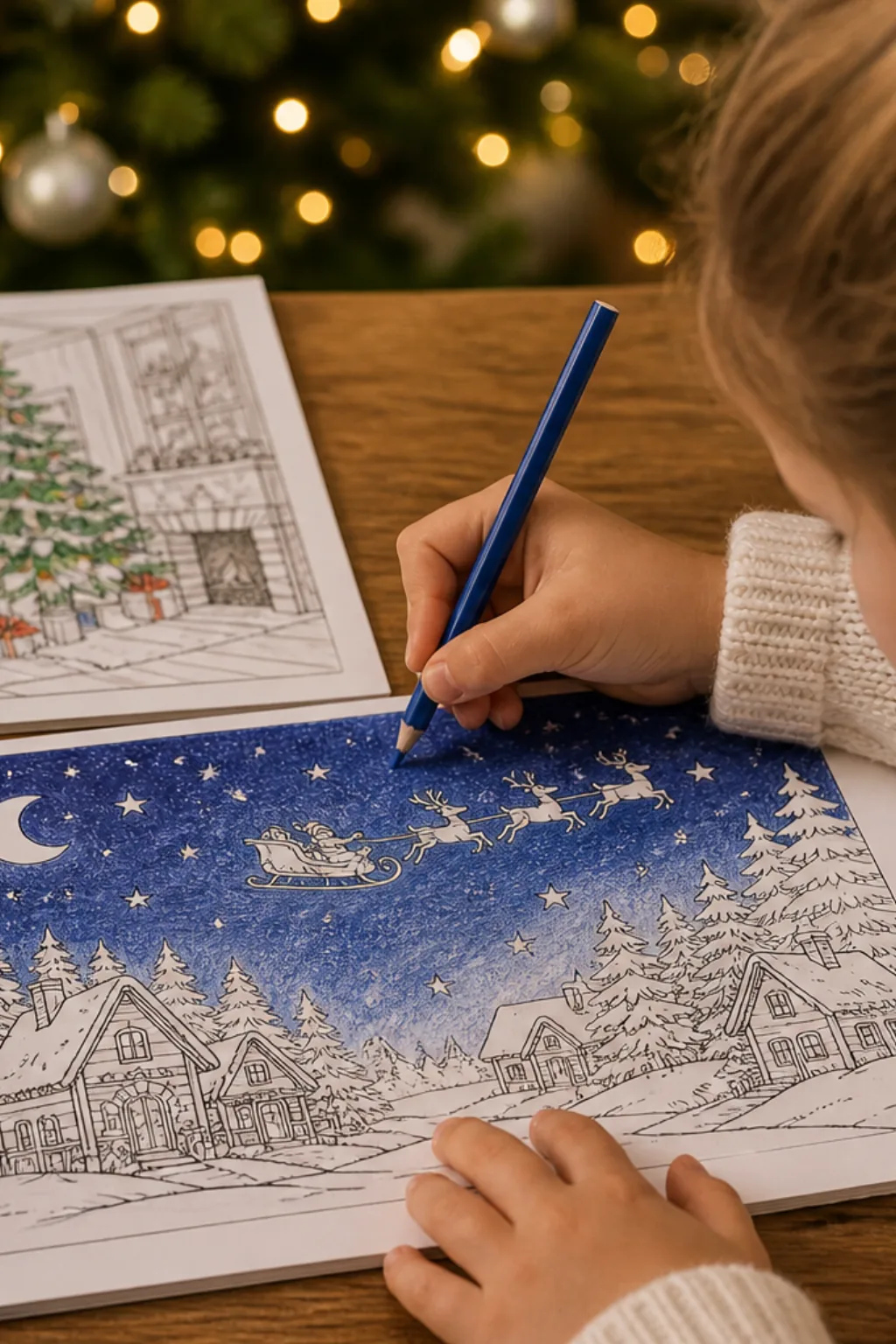 desenhos da noite de natal para colorir - 2