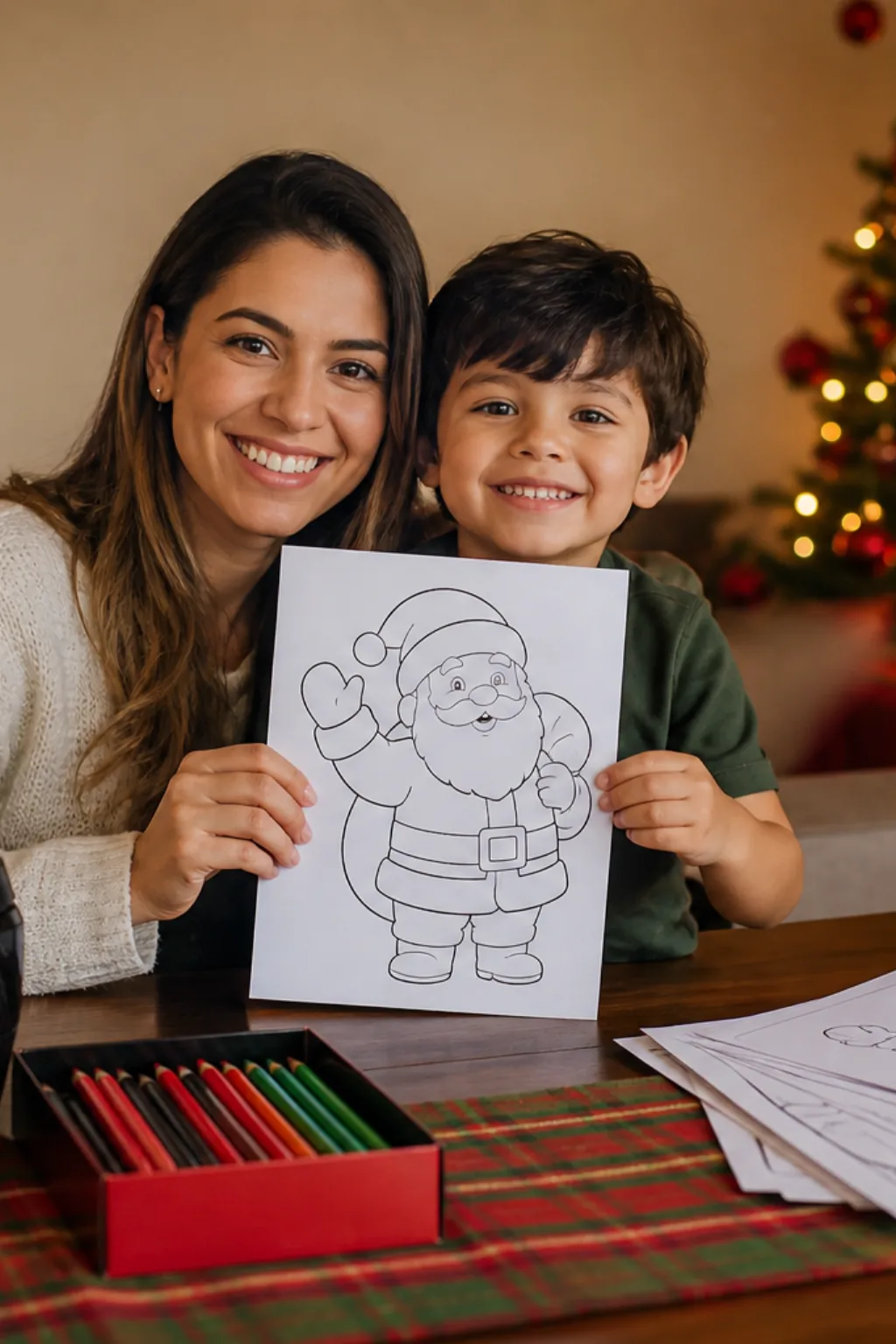 desenhos do papai noel para colorir - 1