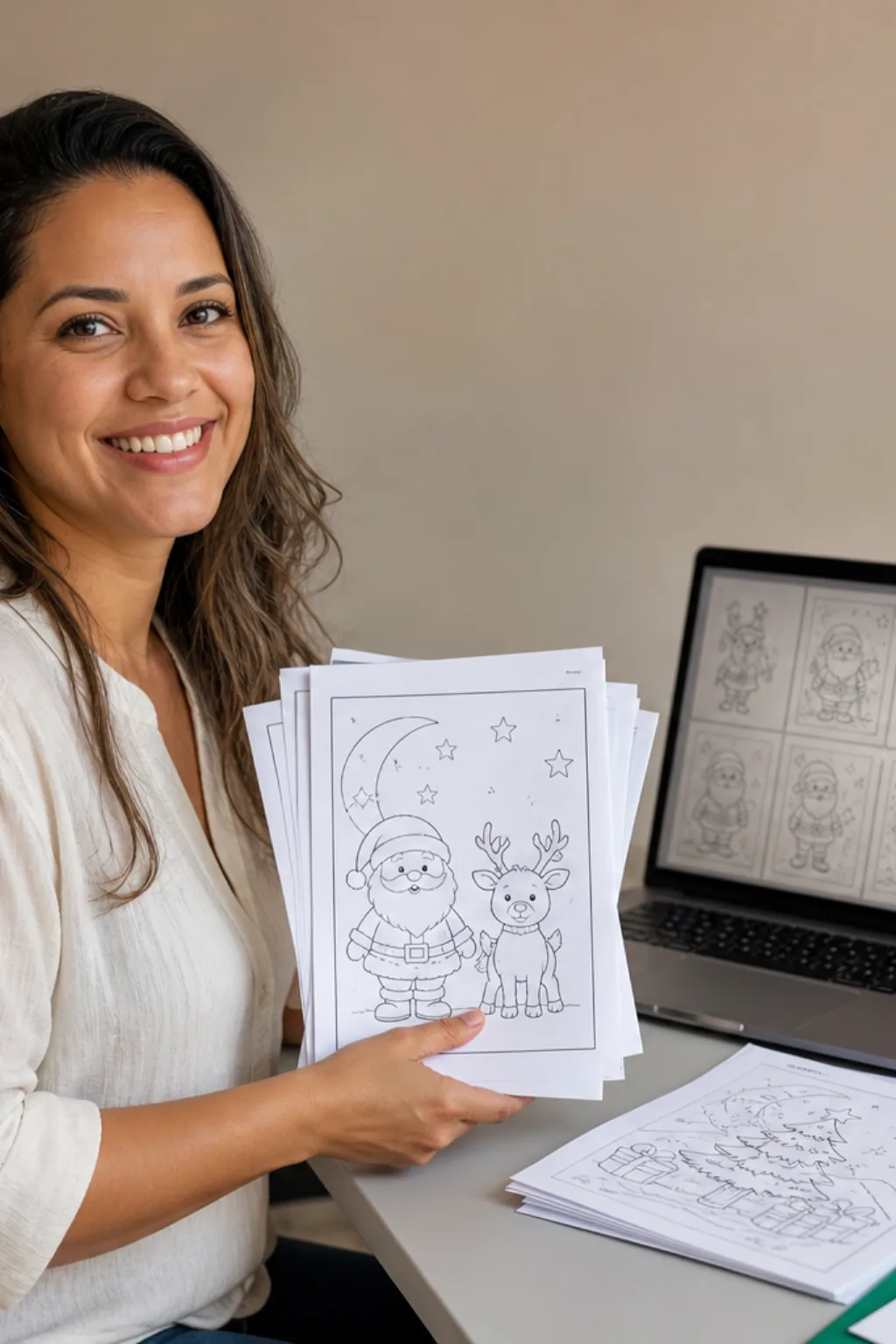 desenhos de natal para colorir em PDF - 1