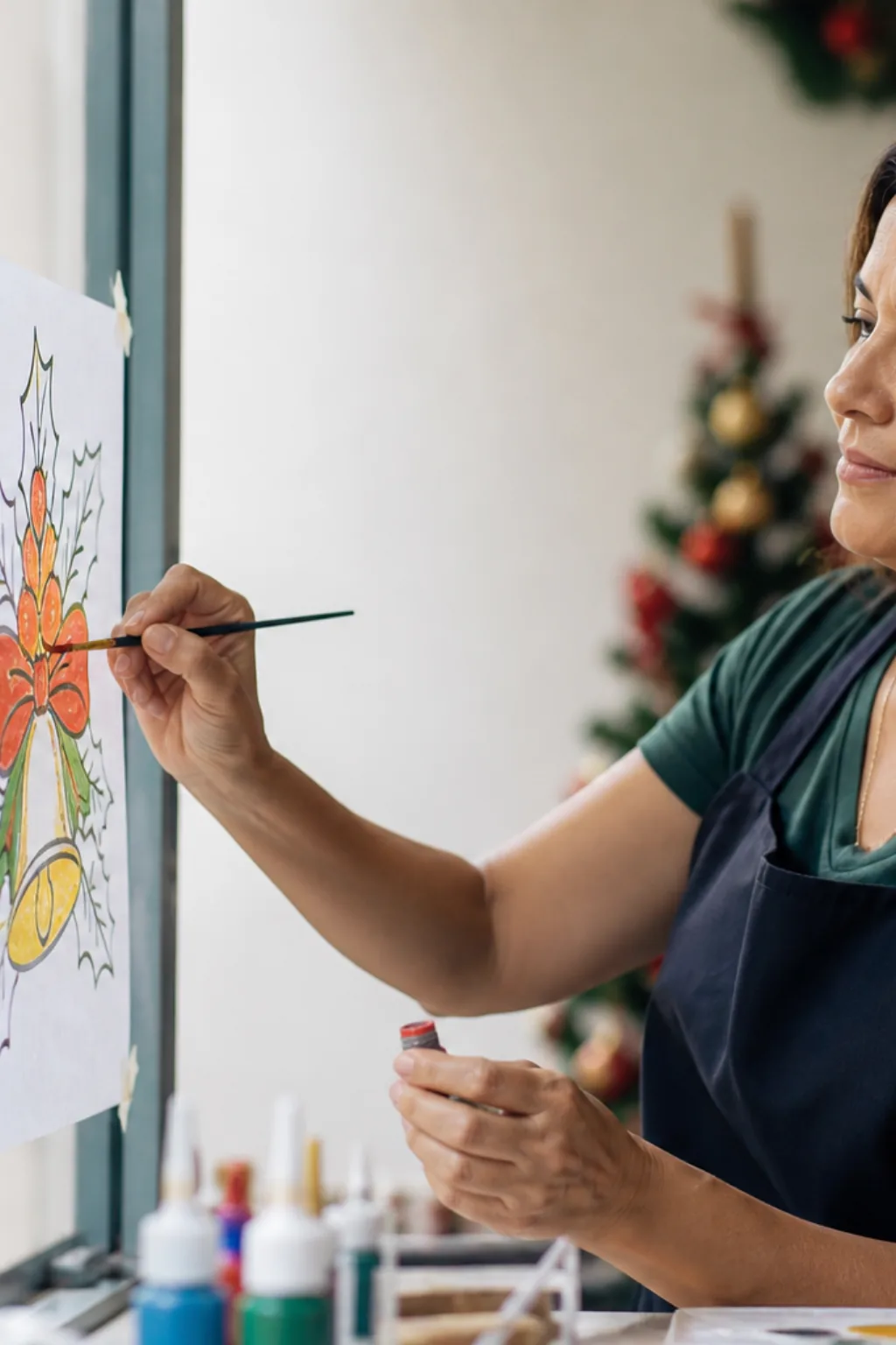 desenhos de natal para pintura em vidro - 1