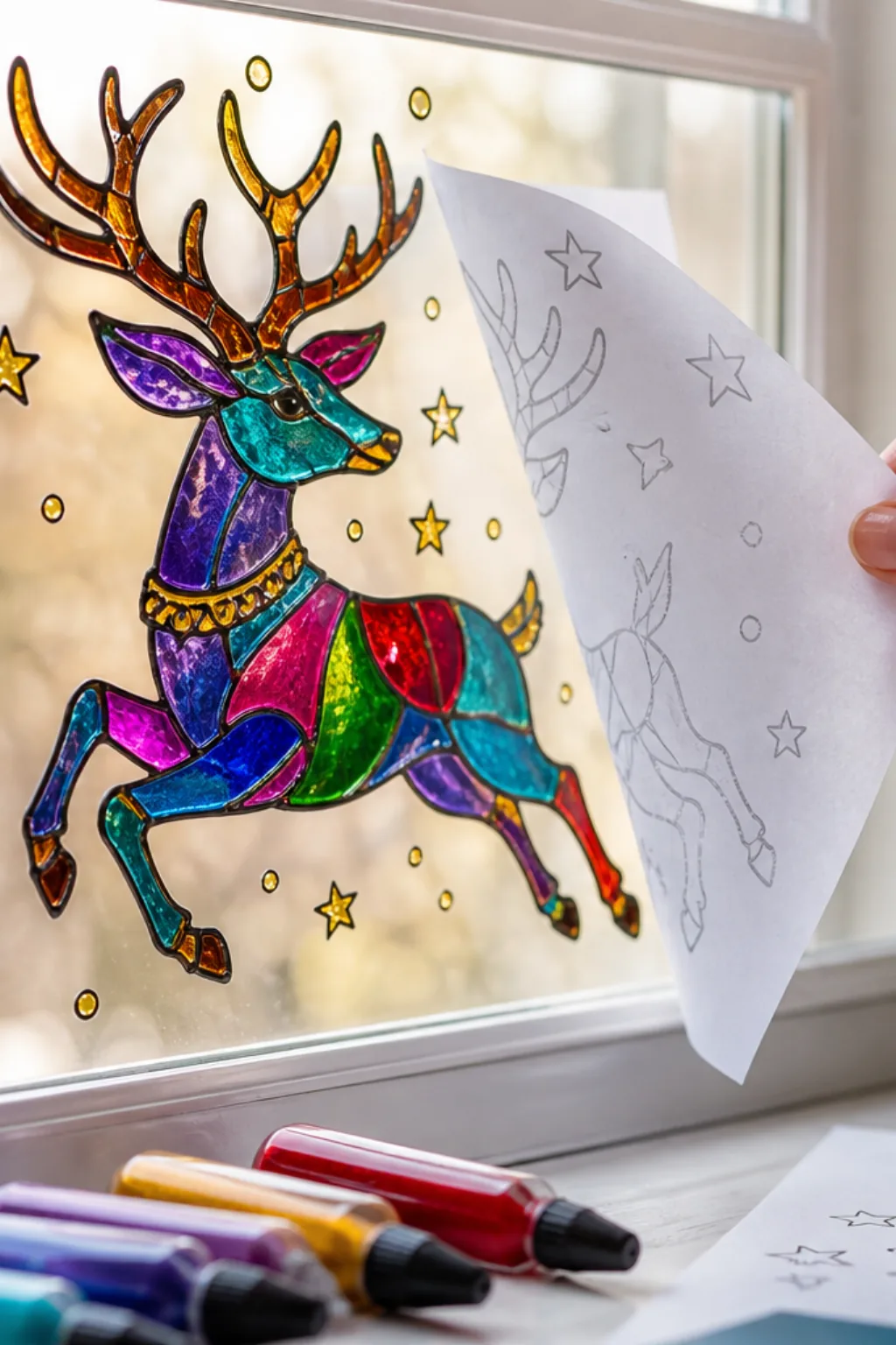 desenhos de natal para pintura em vidro - 2